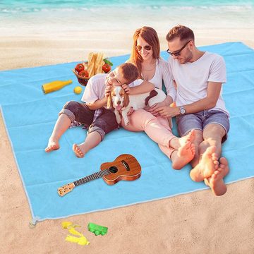 Outdoordecke Picknickdecke Strandmatte Sandfrei Stranddecke Picknick Decke 200x200, Retoo, zu Hause draußen, Wasserabweisendes, handliche, 4 Quadratmeter