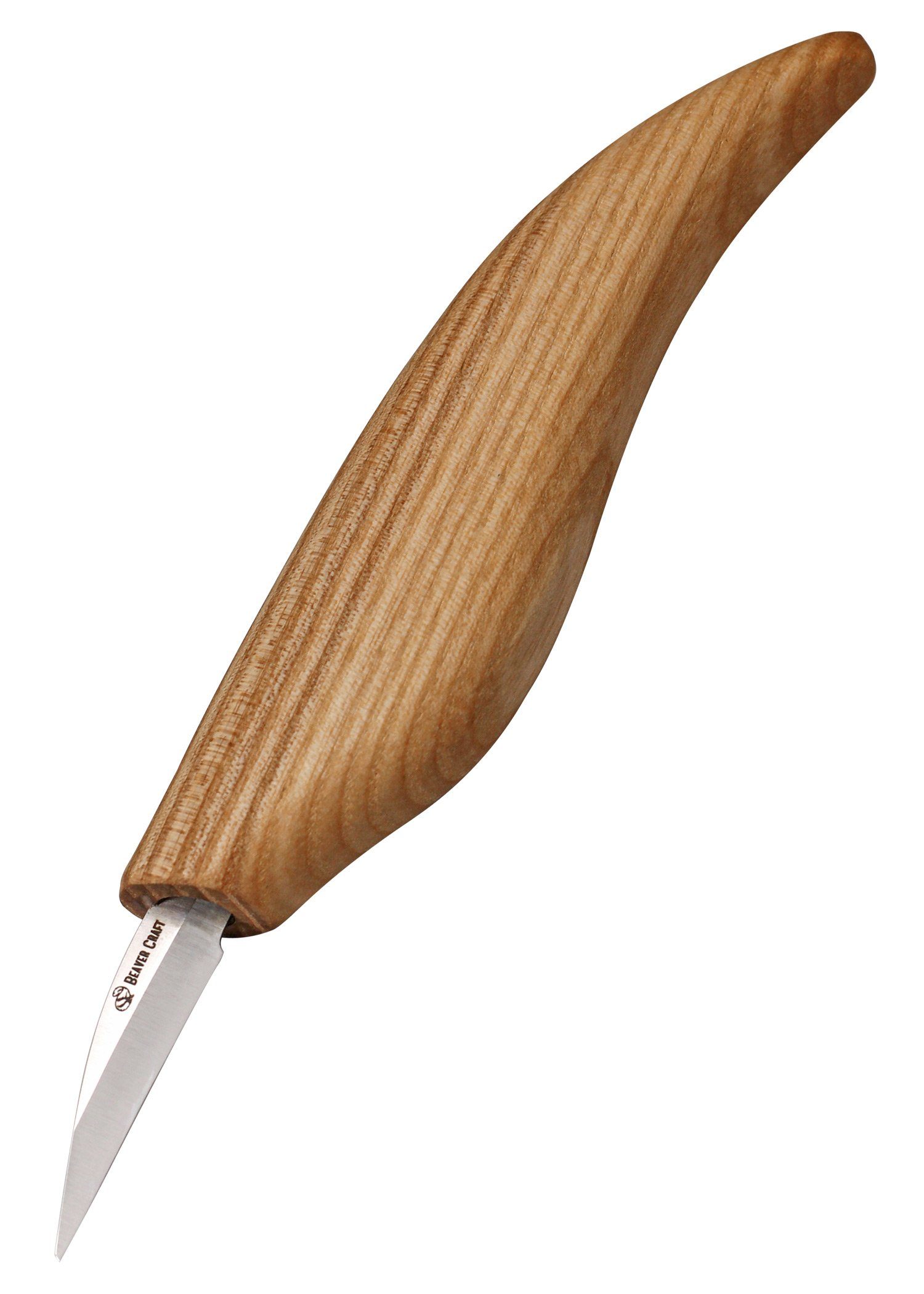 Battle Merchant Universalmesser Beaver Craft feststehendes Messer für Holzschnitzerei mit Eschenholz