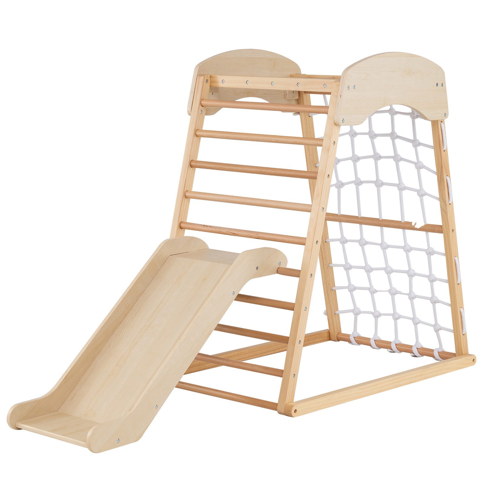 COSTWAY Spielturm Klettergerüst, mit Rutsche & Kletternetz günstig online kaufen