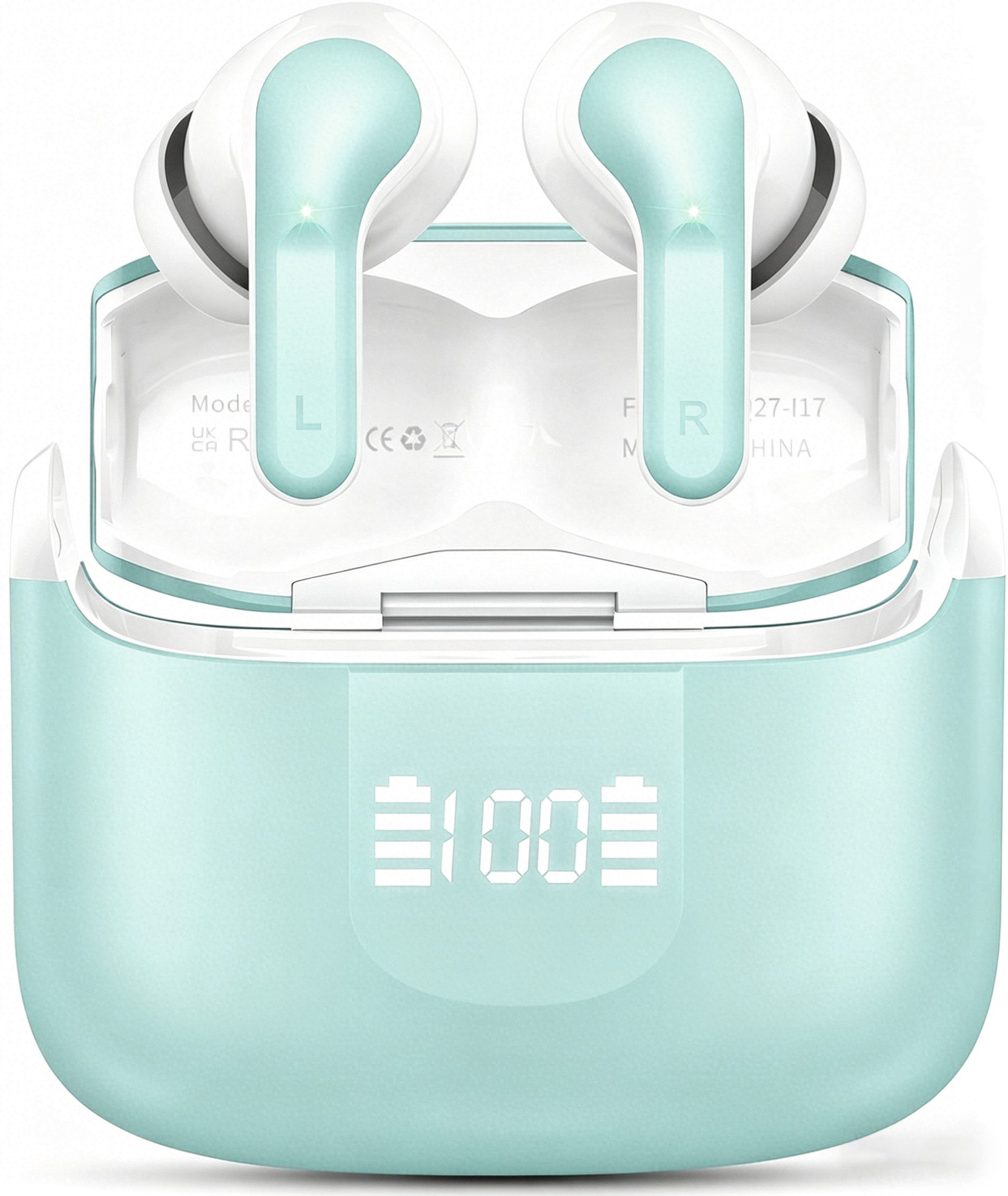 Forrlite In Ear Kopfhörer,Bluetooth Kopfhörer,2026 Kopfhörer Kabellos In-Ear-Kopfhörer (4 ENC Noise Cancelling Mics, IP-X7 Wasserdicht Headphones Sport, 3g USB-C in Ear Ohrhörer, Bluetooth 5.4,48 Std Hi-Fi Stereo Tiefer Bass Wireless Earbuds)