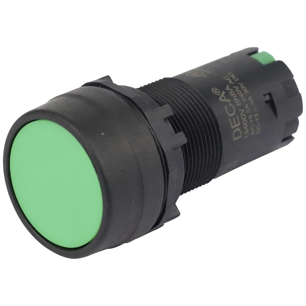 DECA Schalter DECA CP2B-M1E10G Druckschalter 400 V 8 A Grün tastend (L x B x H) 29. (CP2B-M1E10G)