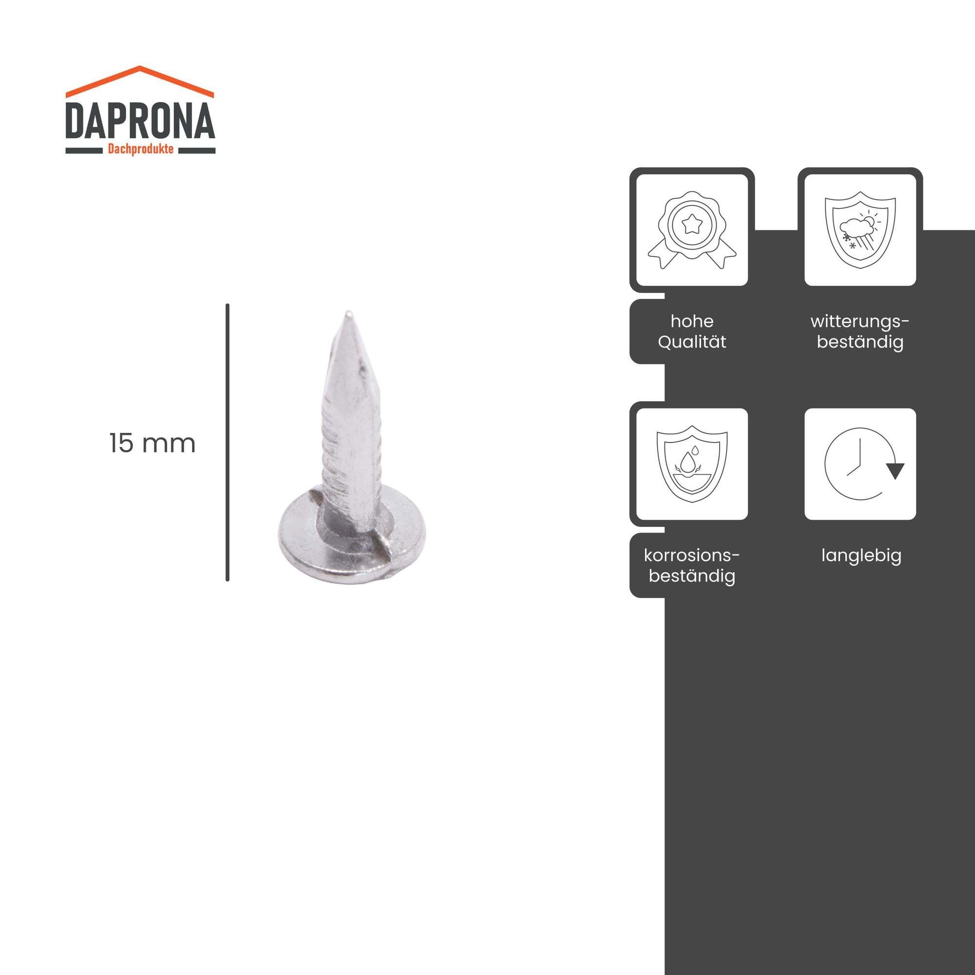 DAPRONA Dachschindeln Dachpappennägel, Dachpappstift, Pappnägel 15mm günstig online kaufen