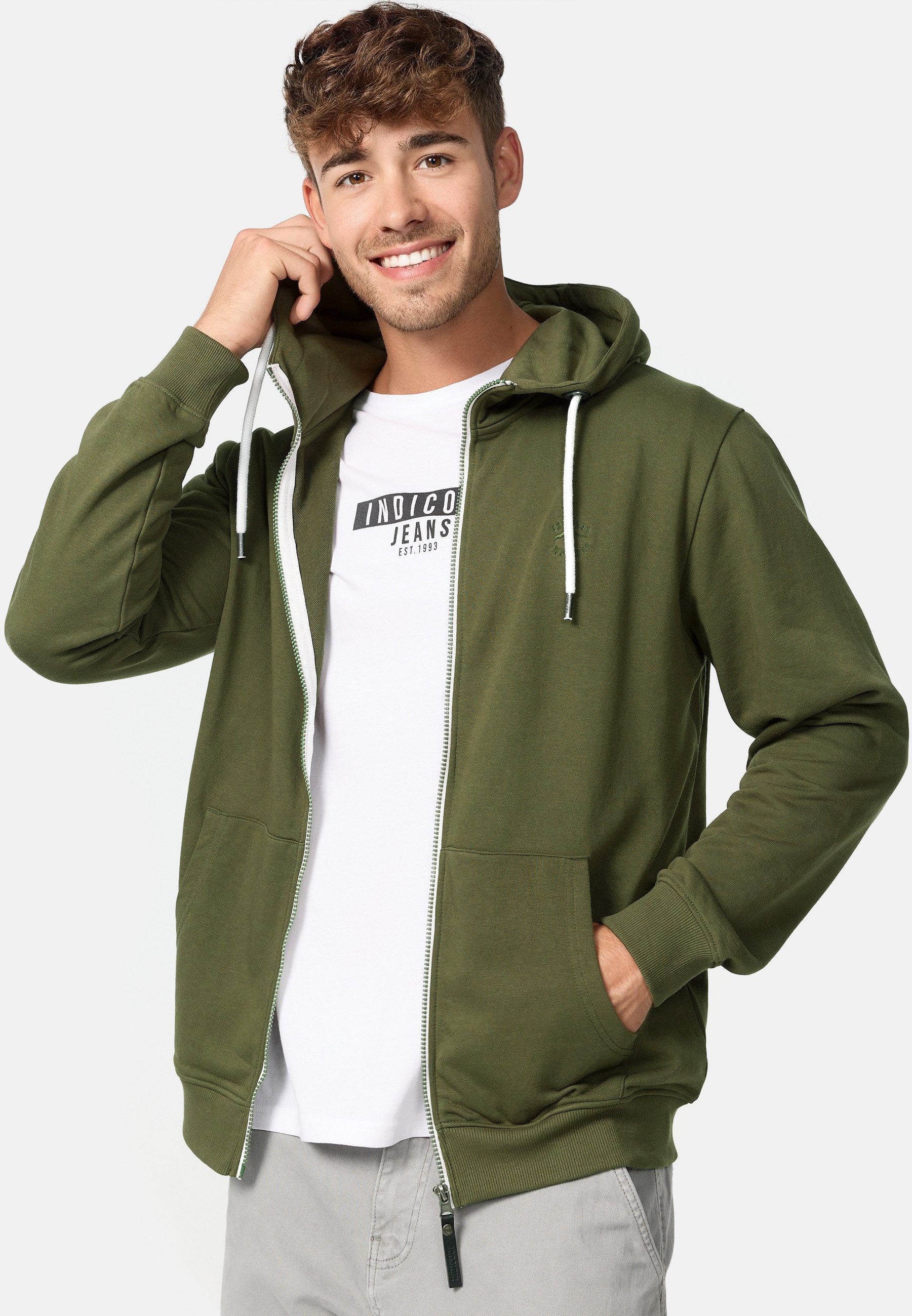 Indicode Kapuzensweatjacke Herren INChristos Hoodie Sweatjacke Herrenjacke