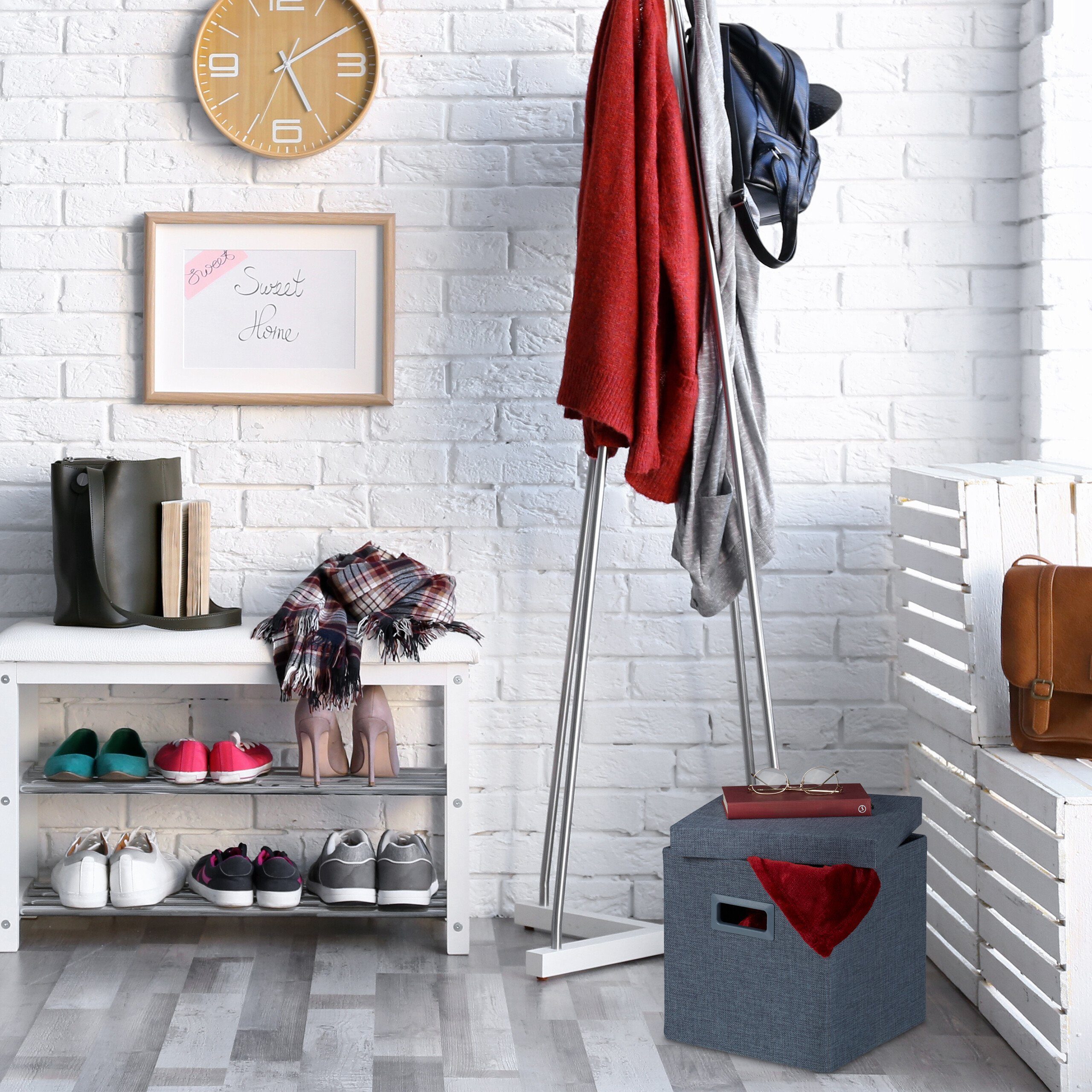 relaxdays Sitzhocker mit Stauraum & Griffe günstig online kaufen