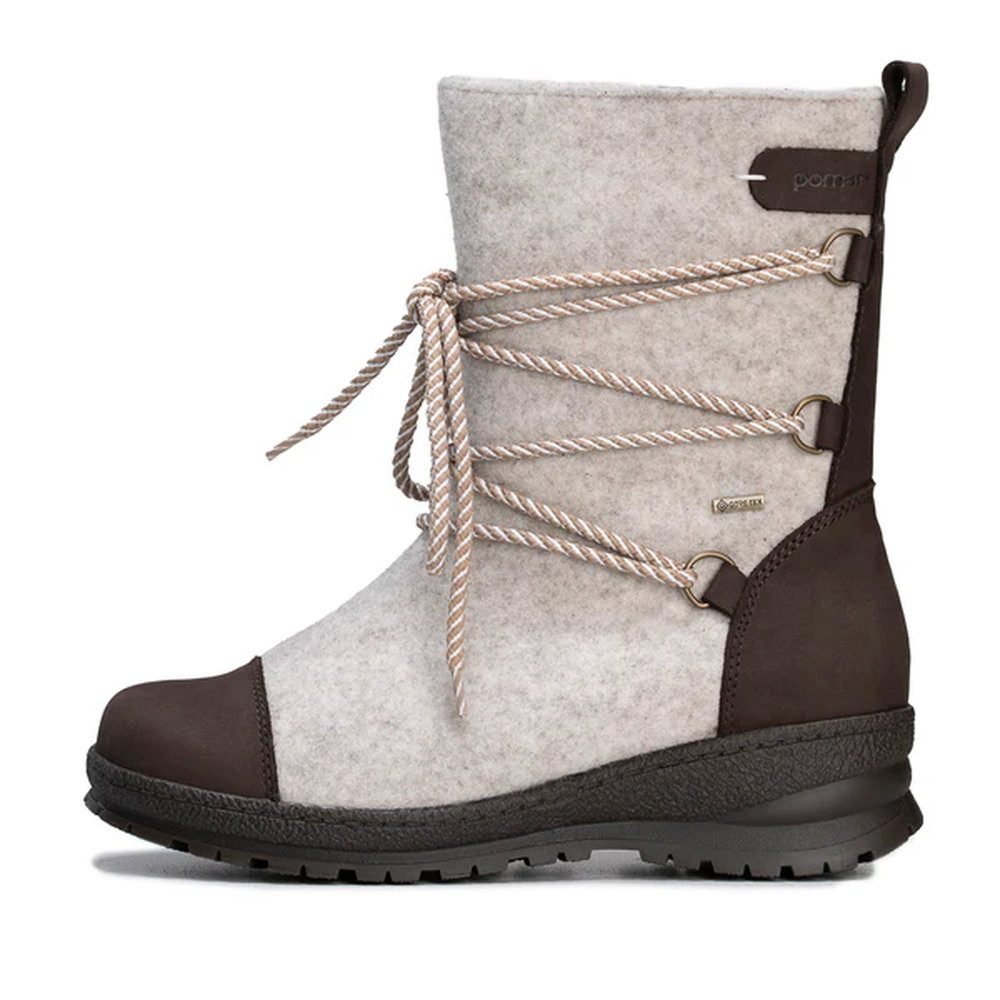 Pomar Koli GTX (Filzstiefel, wasserdicht, breit, extrem warm) hellgrau Damen Winterstiefel
