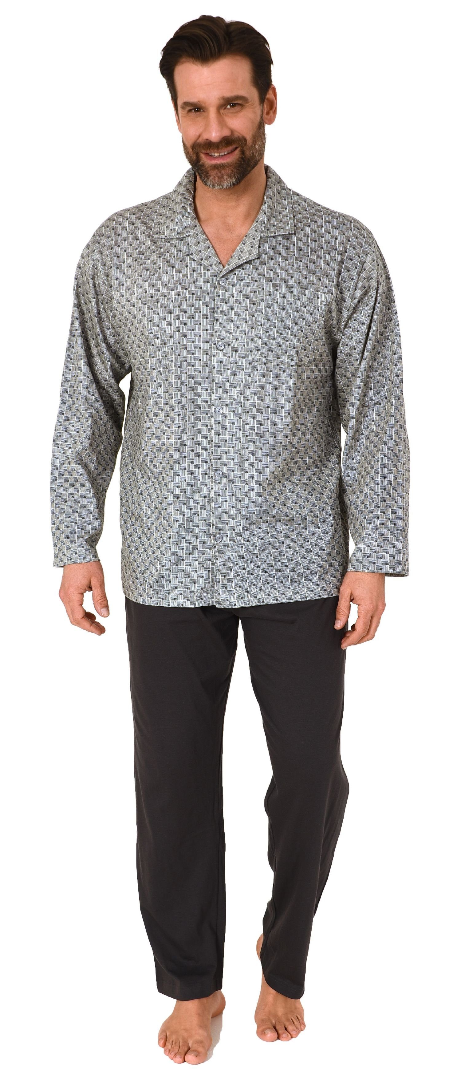 Normann Pyjama Herren Langarm Schlafanzug zum günstig online kaufen