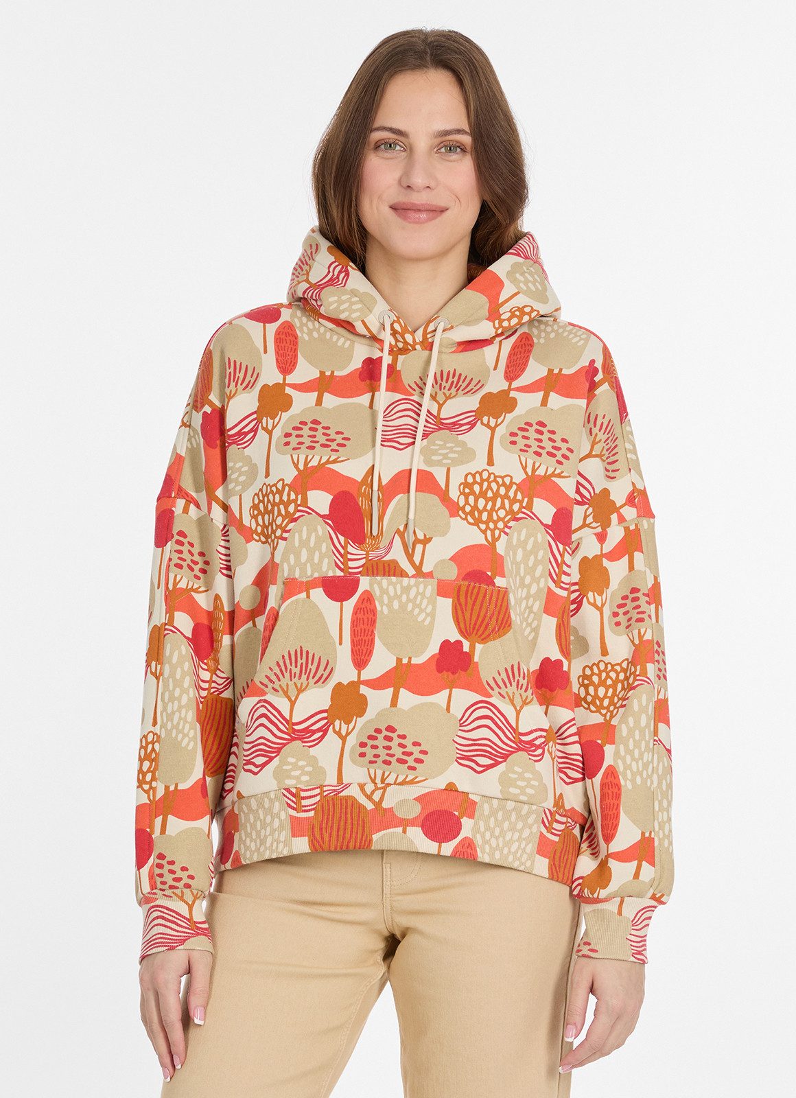 Ragwear Kapuzensweatshirt PIRITA PRINT mit Rundhalsausschnitt und Kordelverschluss, normale Schnittform – Bild 2 von 5