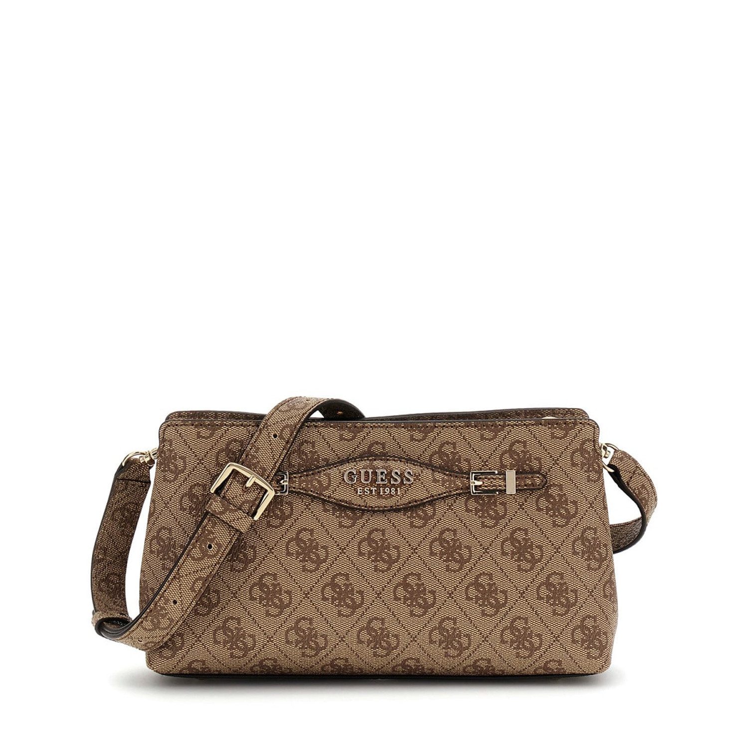 Guess Umhängetasche GUESS Umhängetasche Katya Latte Logo (1, 1-tlg., 1)