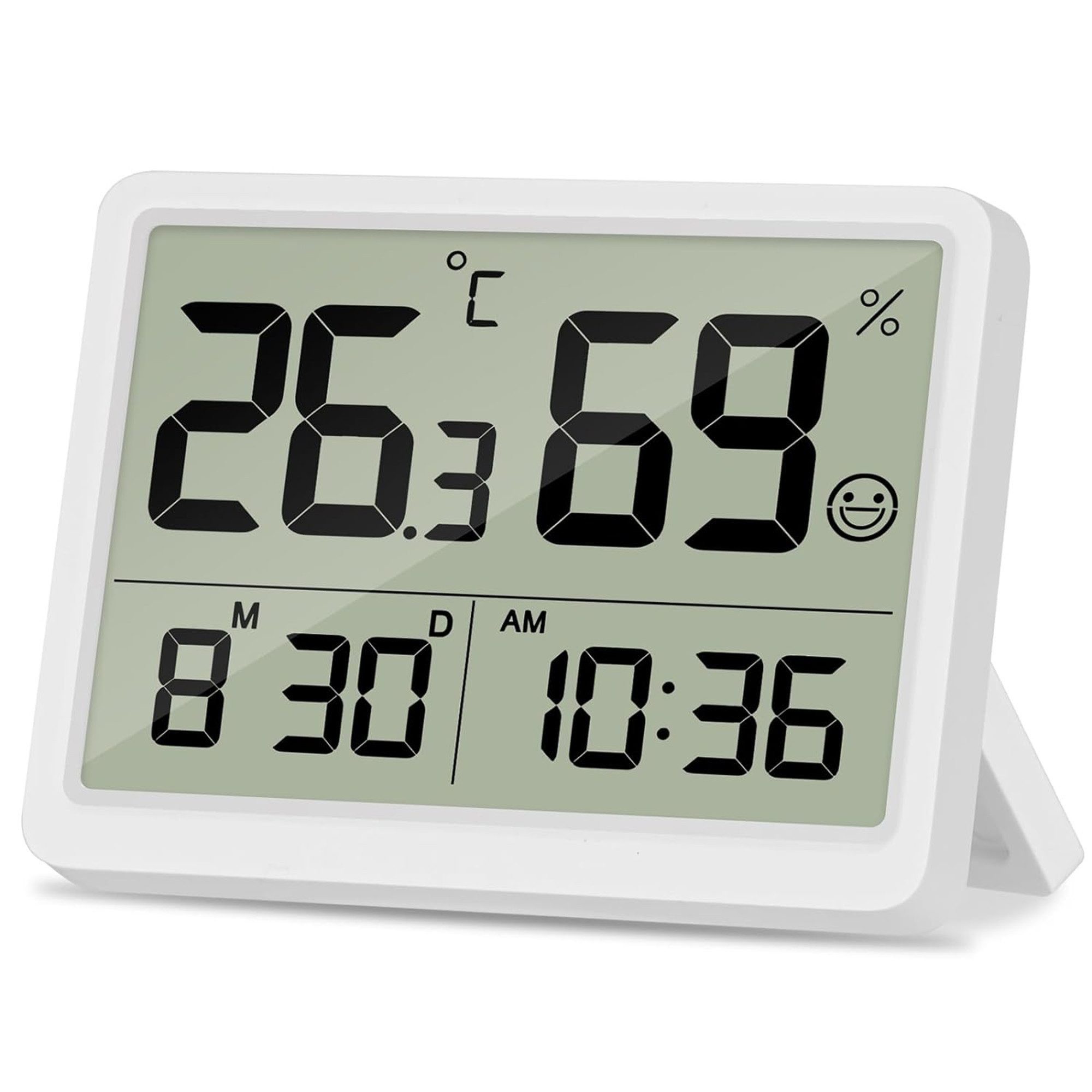 BRAIDOL Raumthermometer Hygrometer und Raumthermometer innen digital LCD Thermometer Messgerät, Innenwetterstation, LCD Anzeige, Temperatur und Luftfeuchtigkeit Messgerät, für Innenraum Wohnzimmer Babyraum Büro