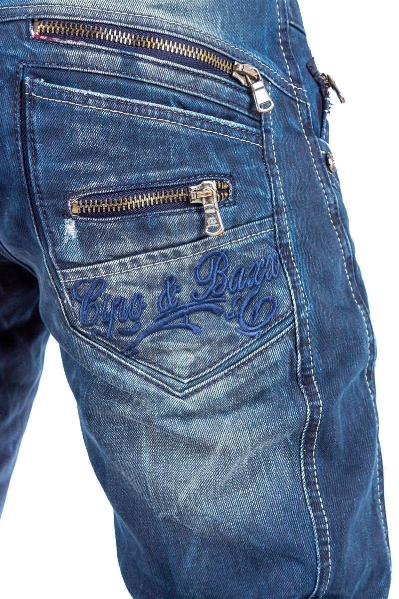 5-Pocket-Jeans Herren Regular Fit Hose Stonewashed BA-C0768