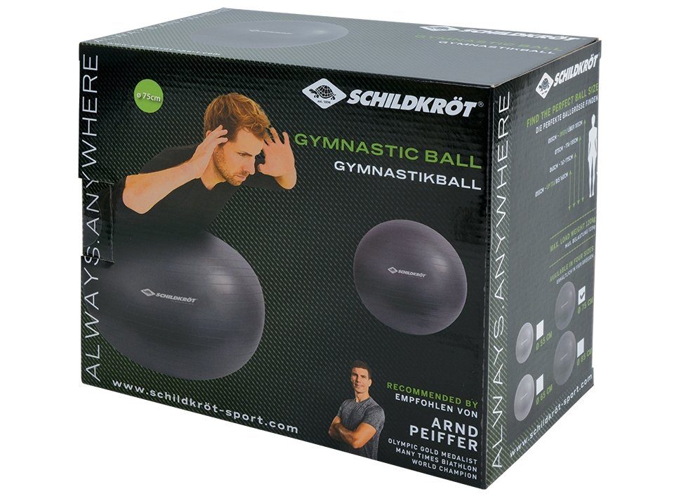 Schildkröt-Fitness Gymnastikball GYMNASTIKBALL 75 cm, (anthracite)