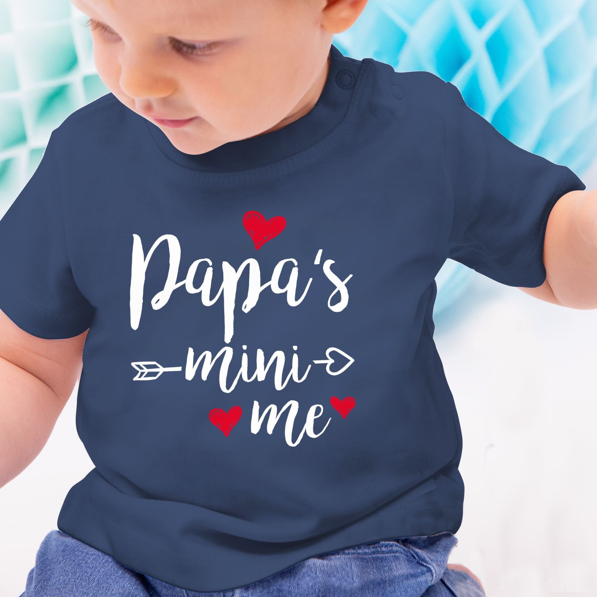 Blau Baby Shirtracer liebe Me T-Shirt Navy - Vatertag Geschenk Papa Papas Papa Ich Dich Mini 1