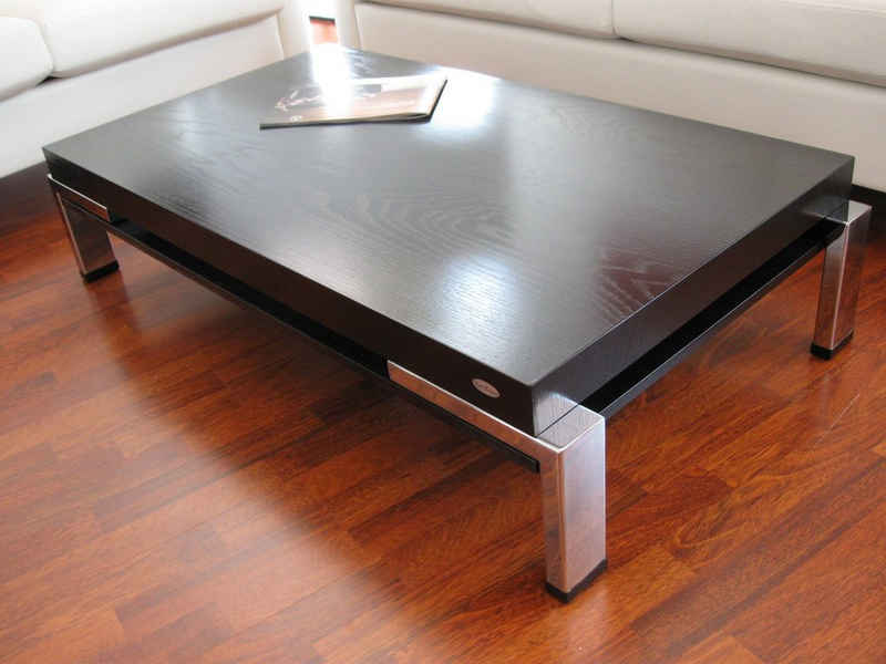 carl svensson Couchtisch Design Couchtisch Tisch Wohnzimmertisch K-111 Schwarz Chrom Carl Svensson 122x60x35cm