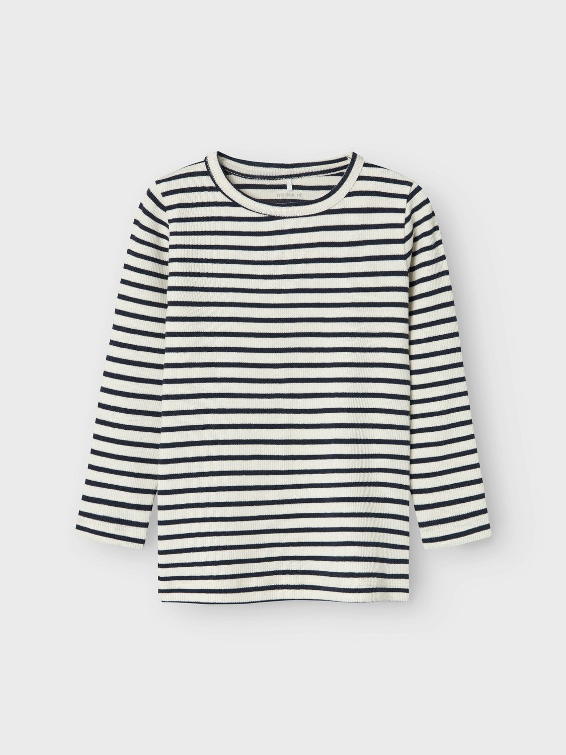 Name It Langarmshirt NMNBANI LS XSL TOP NOOS Ringel-Look in toller Rippen-Qualität