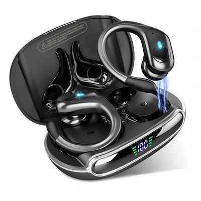 HYIEAR Bluetooth 5.3 Sportkopfhörer,Earbuds Kabellos mit Ohrbügeln, IPX5 In-Ear-Kopfhörer (Siri, Bluetooth, Regen- und schmutzabweisend. Smart Touch, geringer Stromverbrauch)