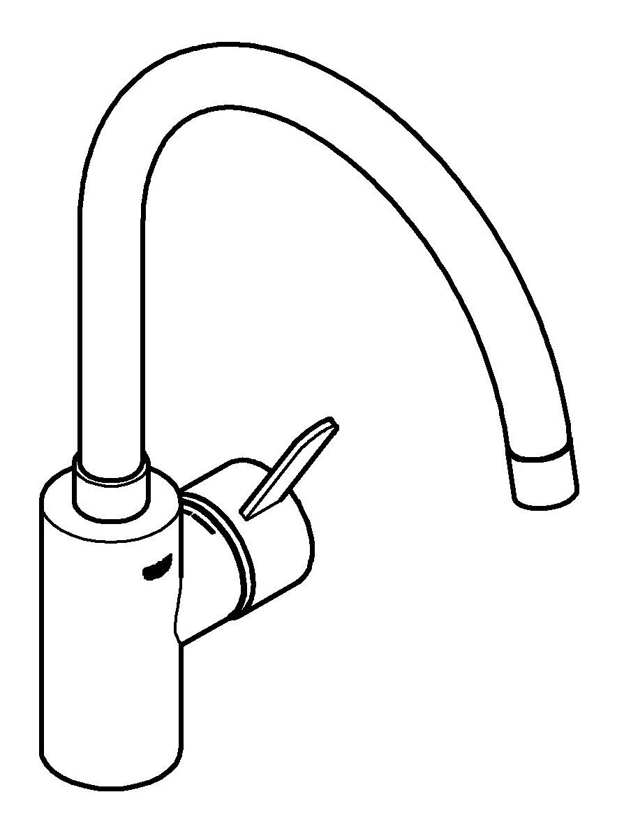 Grohe Küchenarmatur Eurosmart Cosmopolitan Einhand-Spültischbatterie hoher Auslauf