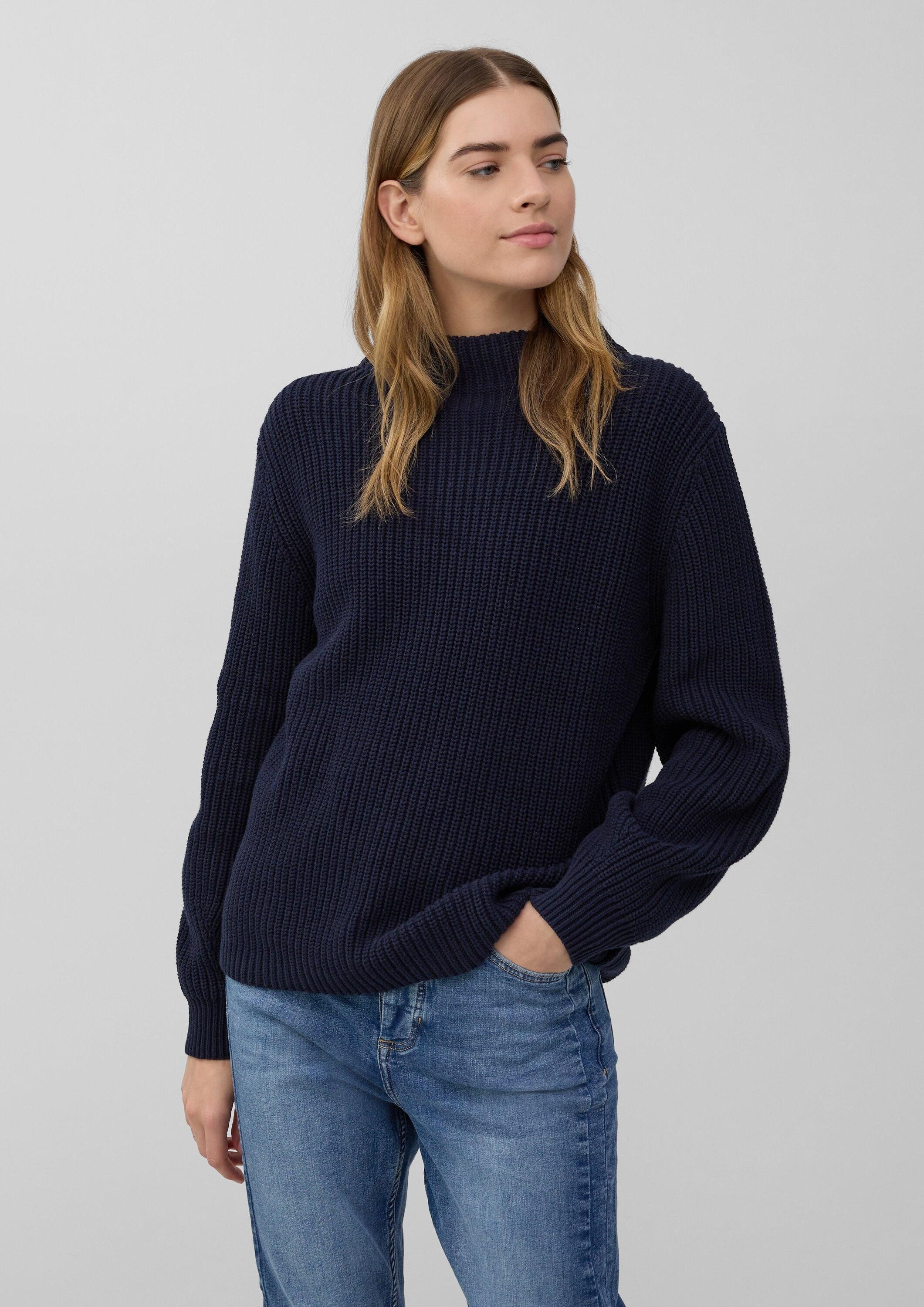 s.Oliver Longpullover Strickpullover Strickpullover mit weitem Arm und Turt günstig online kaufen