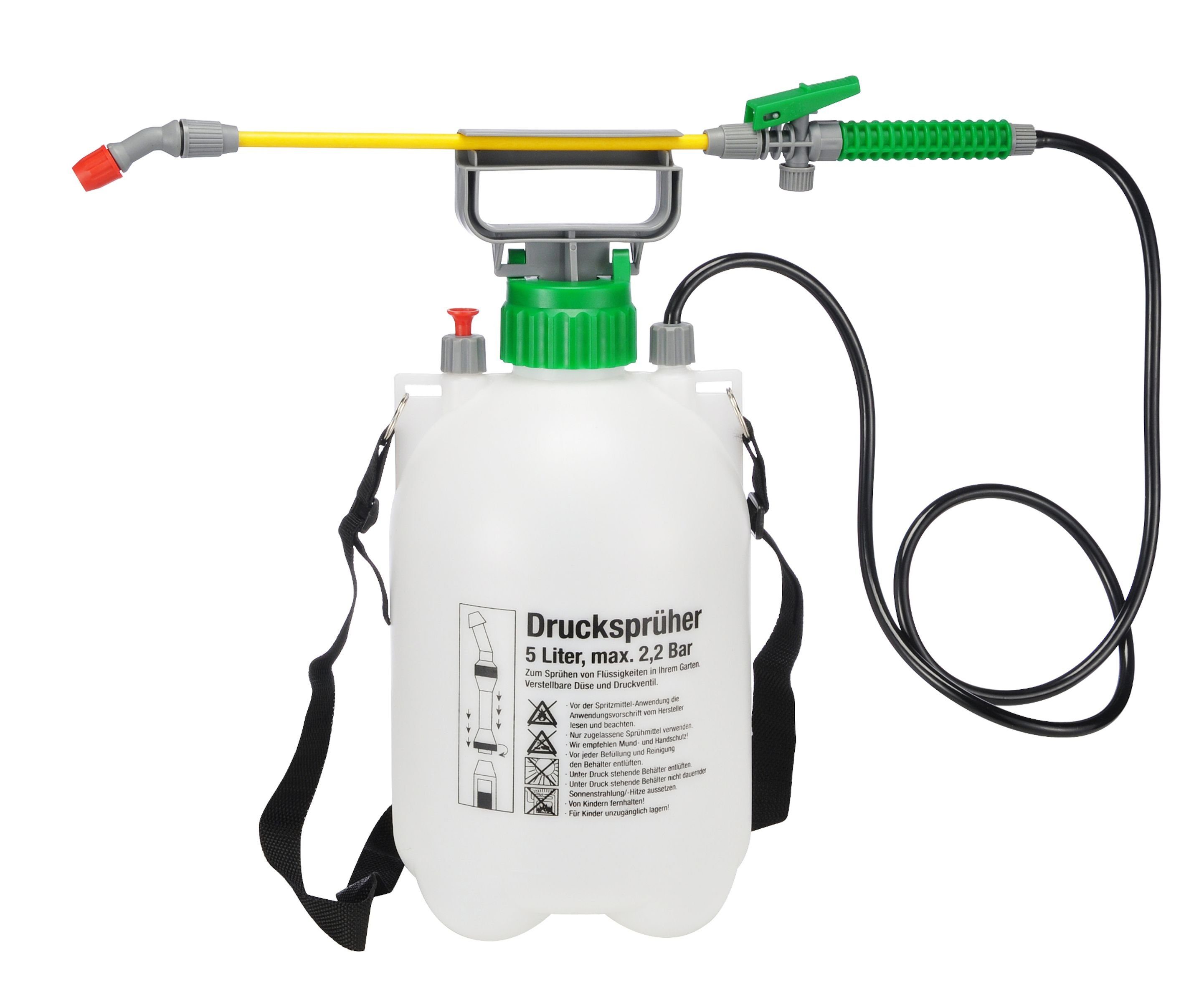 Drucksprühgerät Drucksprüher Gartenspritze Garten Unkraut Pumpe Lanze 5 Liter