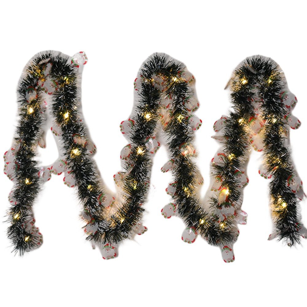 Coonoor Гирлянда декоративная 10M 100LED Girlande Weihnachten Beleuchtet Tannengirlande, Mit Lichterkette Weihnachtsdeko Girlande für Innen Außen