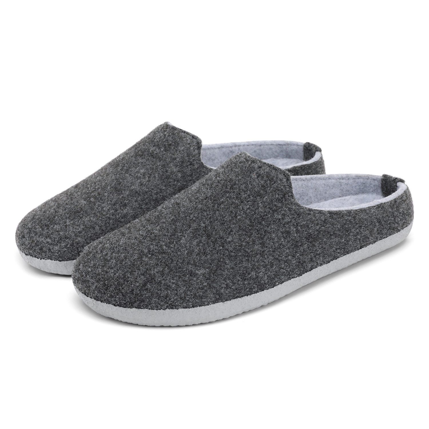 Home & Joy vegan & recycled Comfort Filz unisex Hausschuh (hohe Hüttenschuhe, Fußbett entnehmbar, weich & warm gefüttert, bequem) Pantoffeln Latschen Schlappen Slipper Pantoletten Winter rutschfest