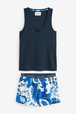 Next Pyjama Schlafanzug mit Ripp-Trägertop und Shorts, Petite (2 tlg)