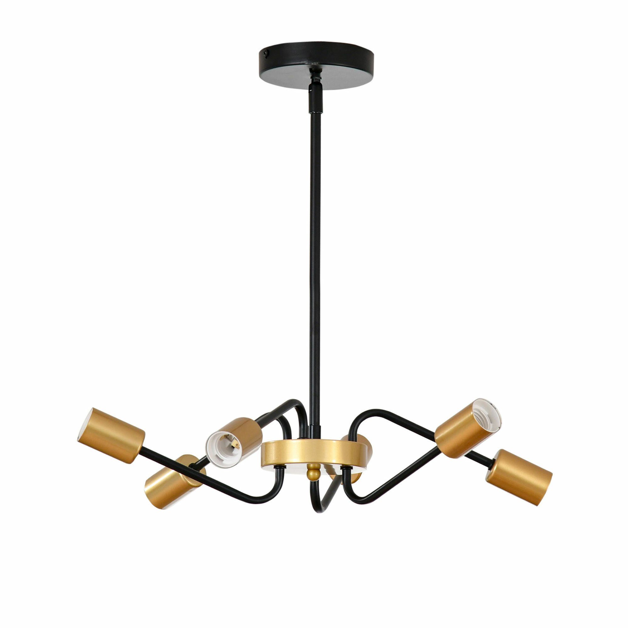 IDEGU Hängeleuchte Im Industrie-Design - Ø 36 Cm, E27, Schwarz/kupfer, Für Wohnzimmer, Küche, Café