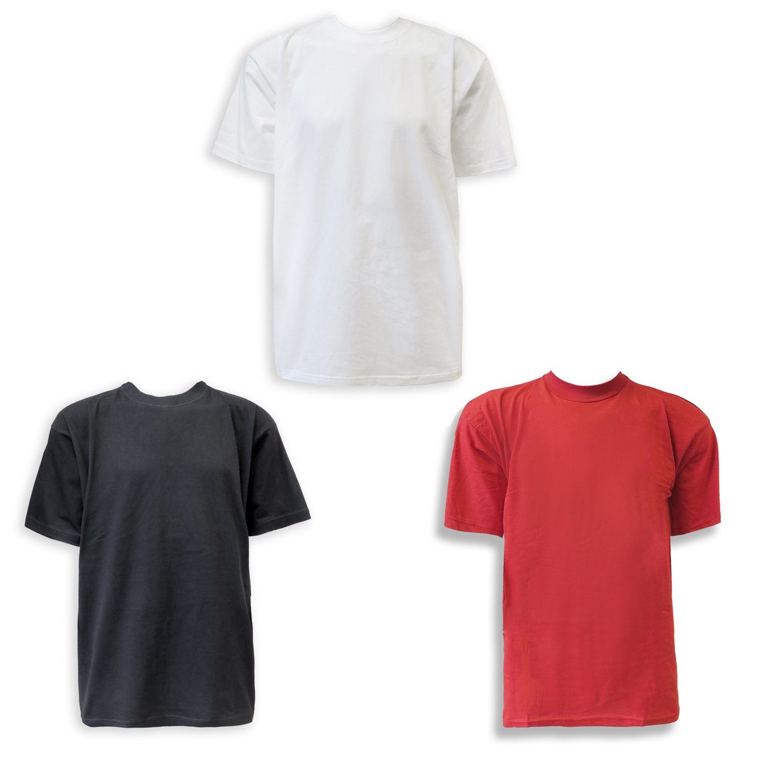 Sonia Originelli T-Shirt T-Shirt "Uni" Herren Einfarbig Baumwolle weiss Basic