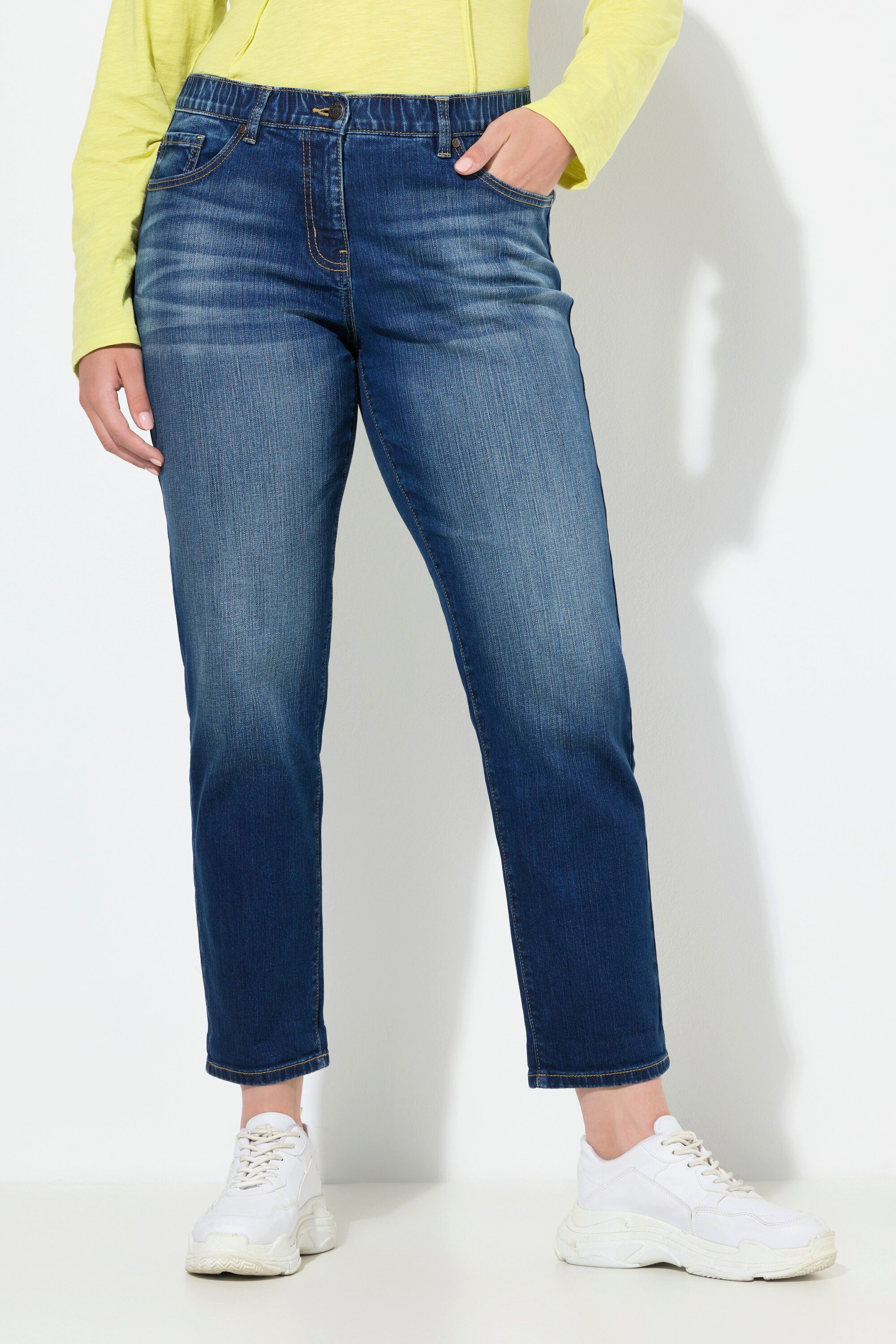 Ulla Popken Regular-fit-Jeans Boyfriend-Jeans 5-Pocket-Hose Komfortbund günstig online kaufen