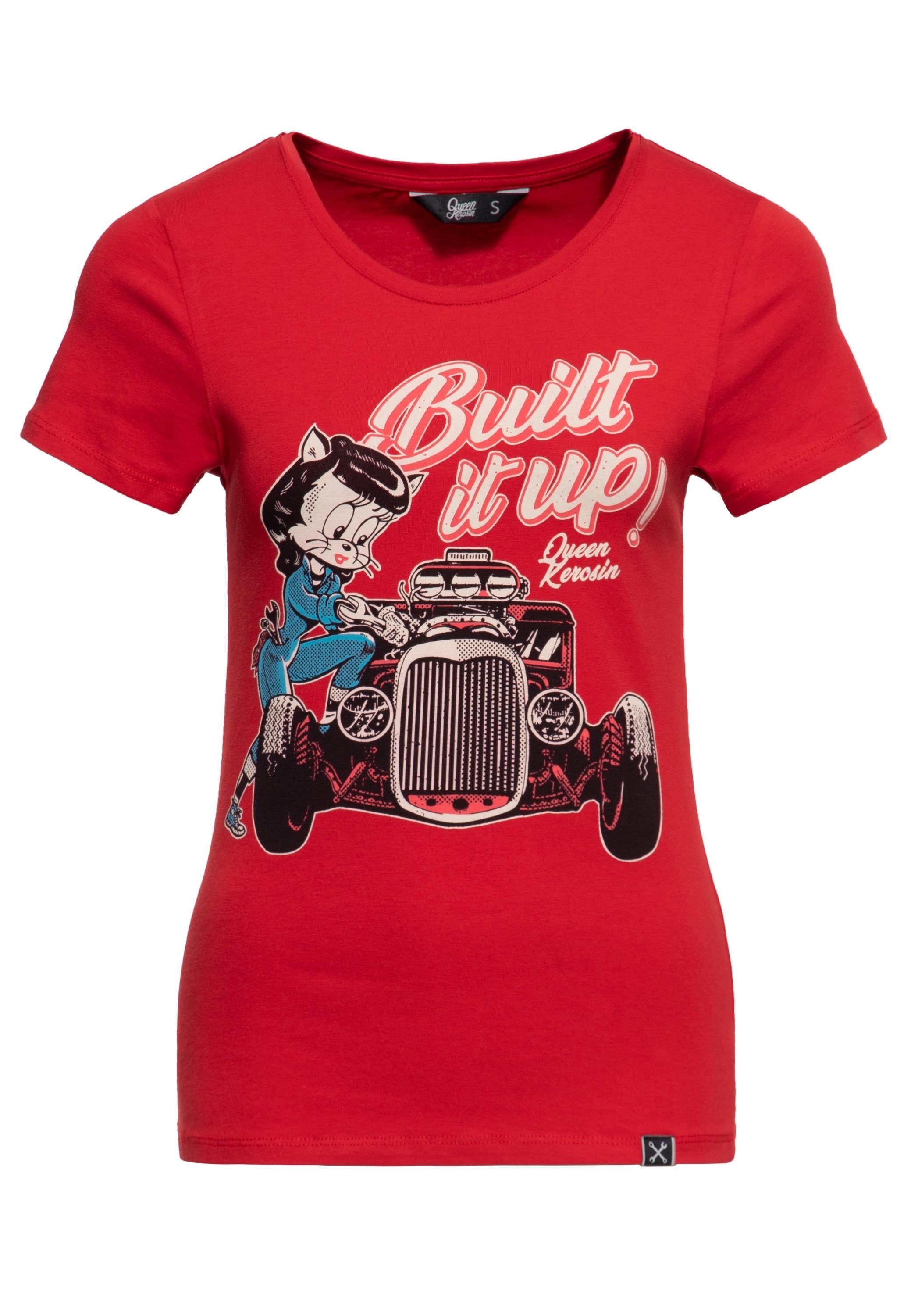 QueenKerosin Print-Shirt Built it up! (1-tlg) günstig online kaufen