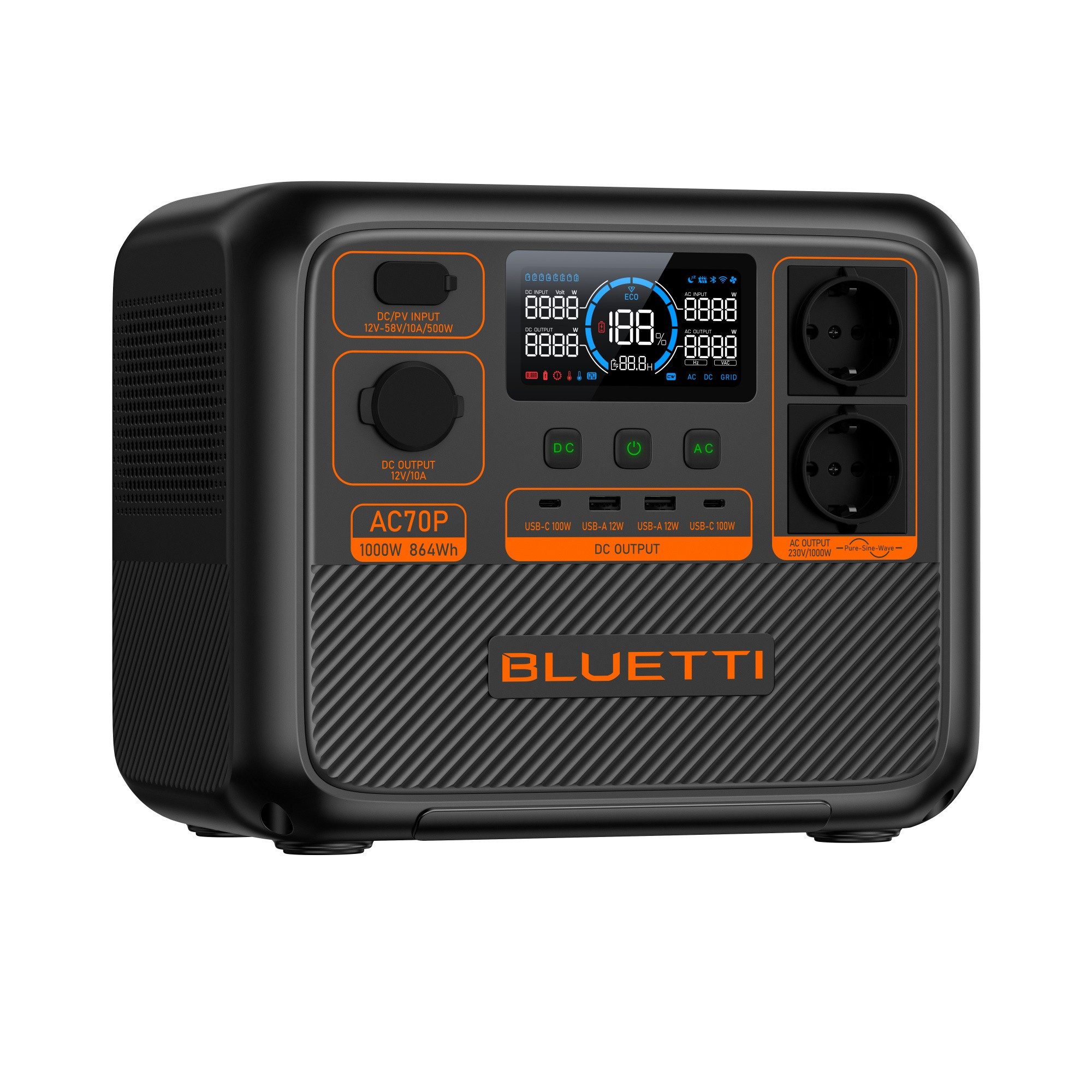 BLUETTI P-AC70P-EU-GY-BL-010 Powerstation