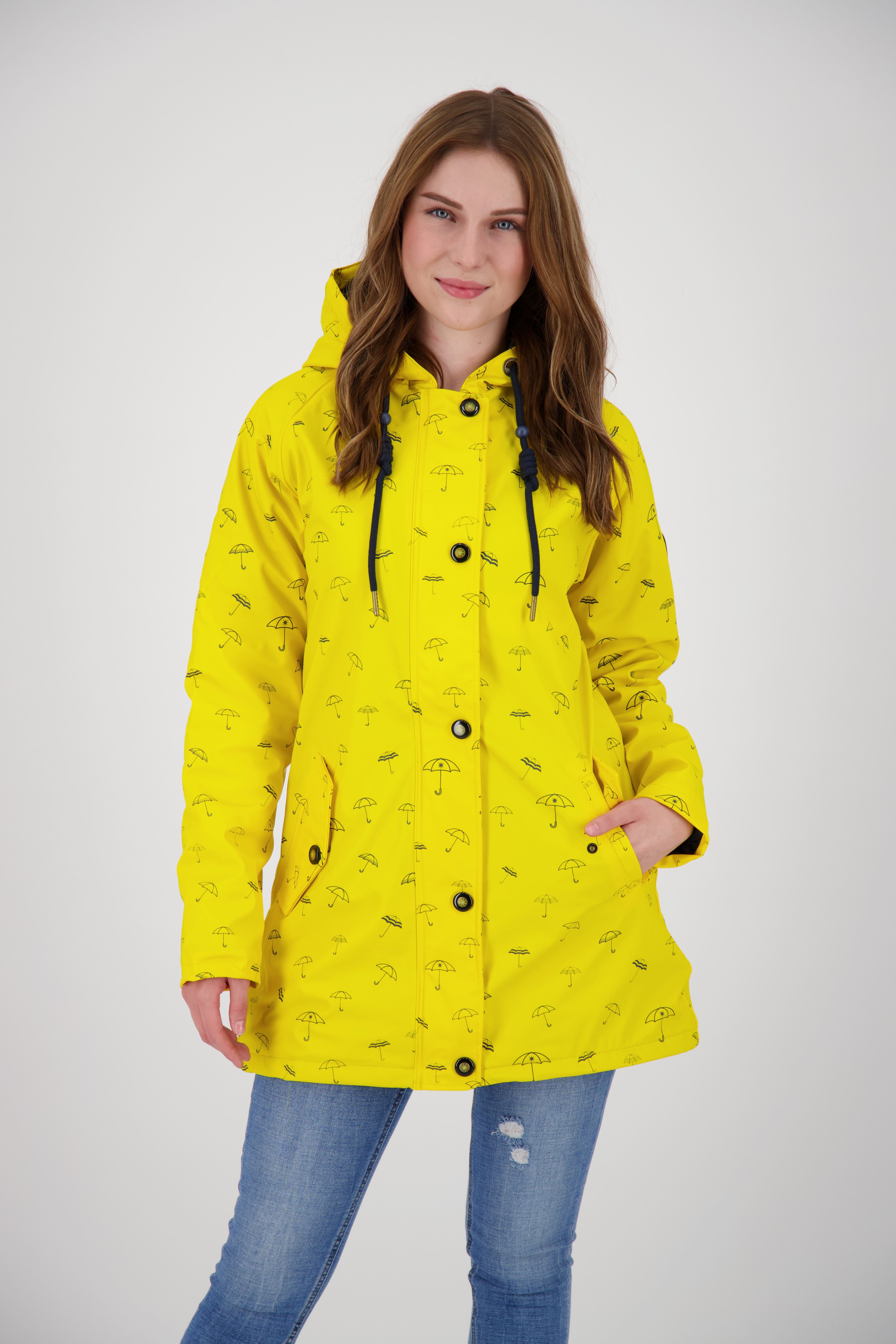 DEPROC Active Regenjacke Friesennerz #ankerglutmeer WOMEN CS auch in Großen Größen erhältlich sun yellow