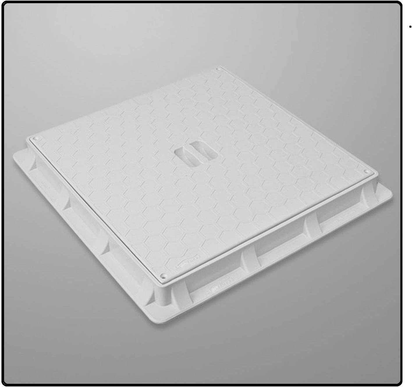 Uzman Erdschacht Schachtabdeckung (30 x 30cm) Schachtdeckel Kanaldeckel Garten Boden, 1-St.