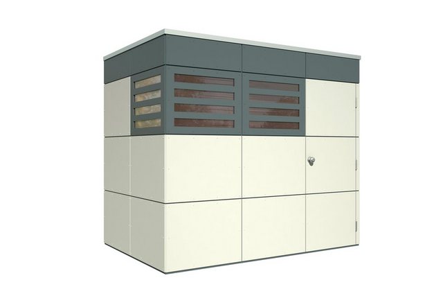 Skanholz Skan Holz-Gartenhaus CrossCube Haus Sydney 2 BxT 253x169cm Telegrau-Schiefergrau