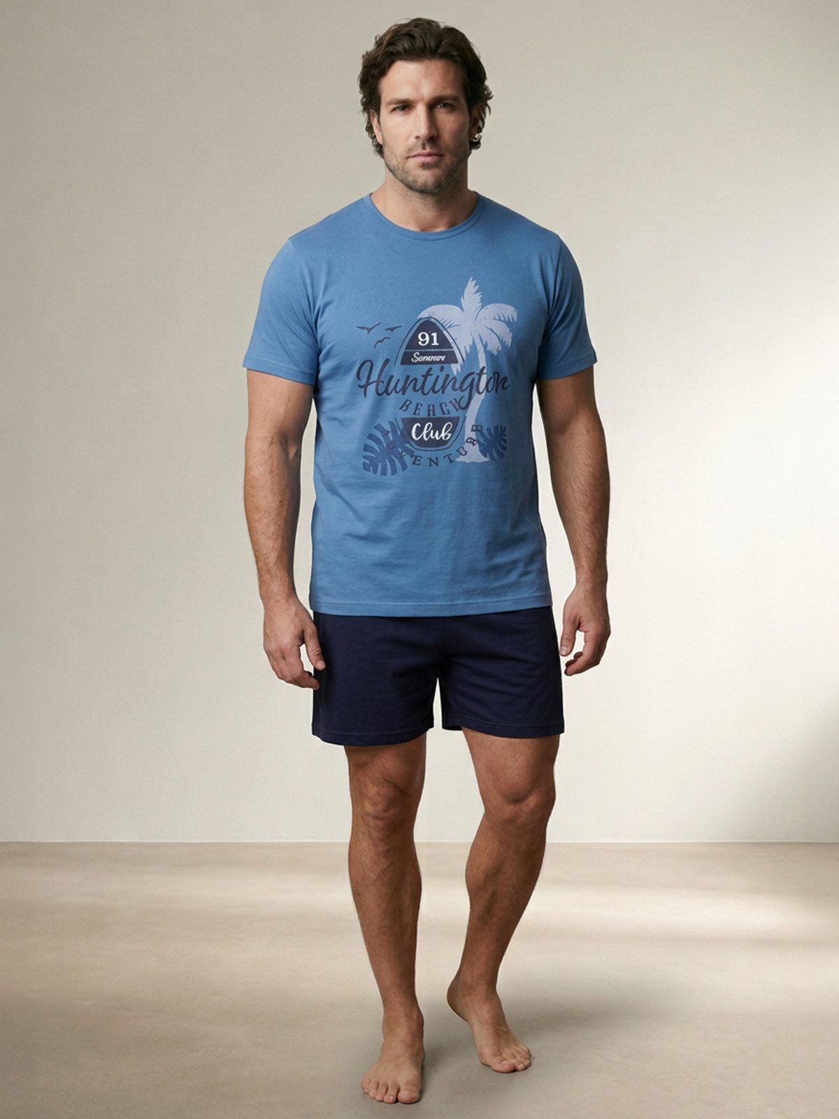 Henry Terre Shorty Pyjama Set Kurz - Beach