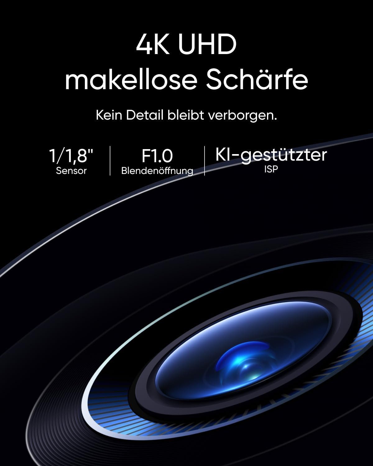 eufy Security Überwachungskamera S3 Pro Kamera-Set, 4K Kabellose Solar-Überwachungskamera Außen (Außenbereich, 4-tlg., 4K-Auflösung, verbesserte Farb-Nachtsicht, SolarPlus 2.0)
