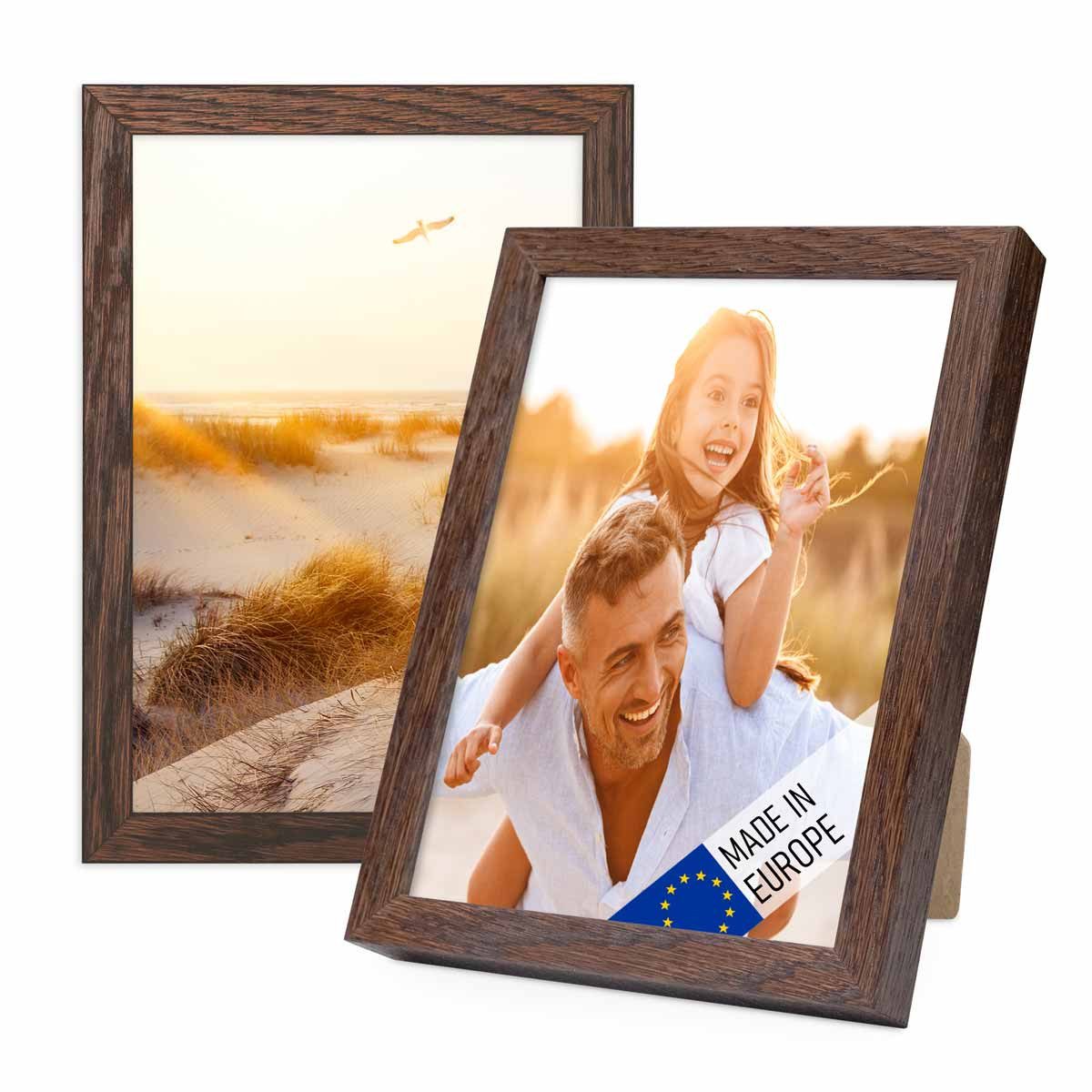 PHOTOLINI Bilderrahmen 2er Set Massivholz-Rahmen Modern günstig online kaufen