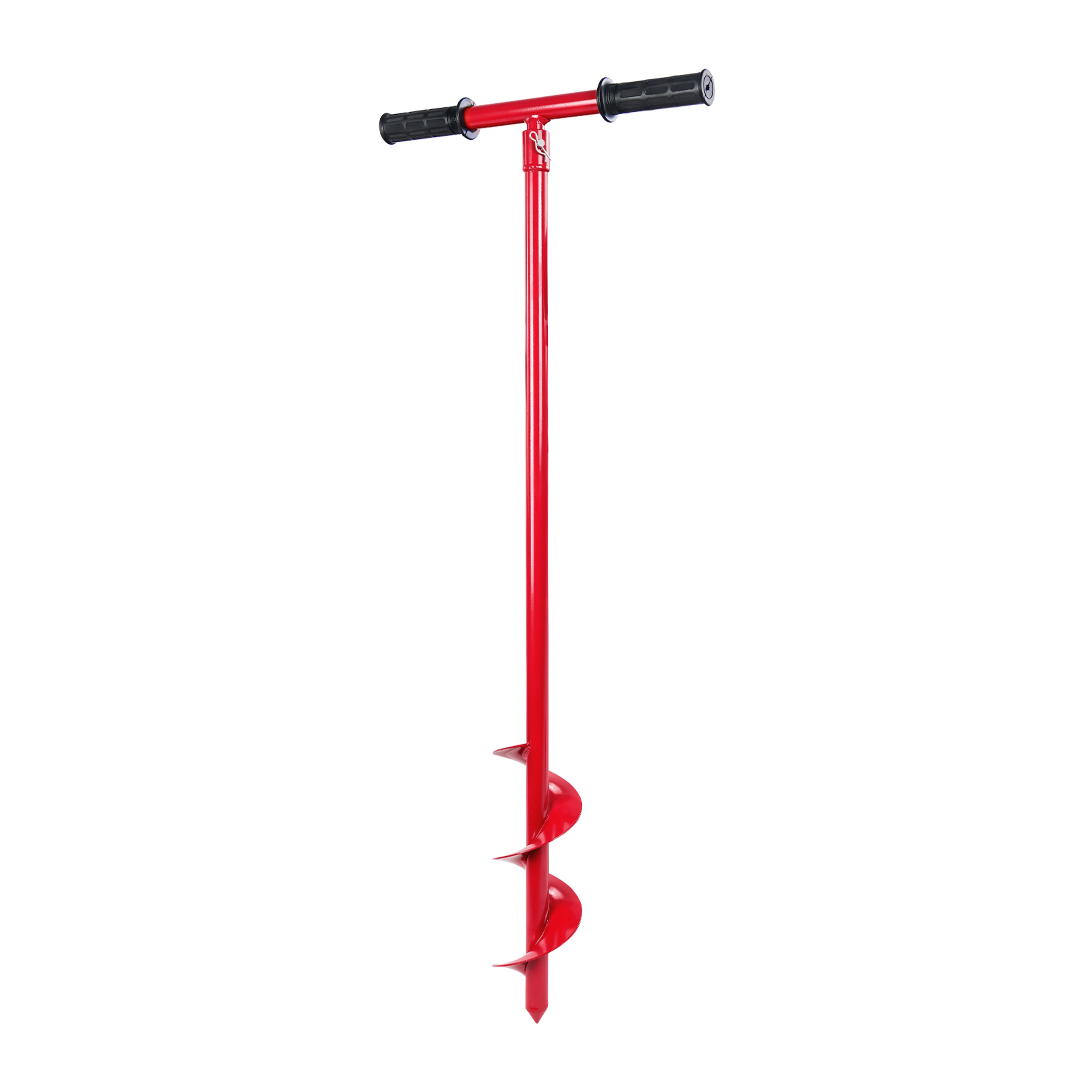 Grafner Handerdbohrer Handerdbohrer Erdlochbohrer Pfahlbohrer Pflanzbohrer 100cm, Bohrspindel, Heavy-Duty-Stahl