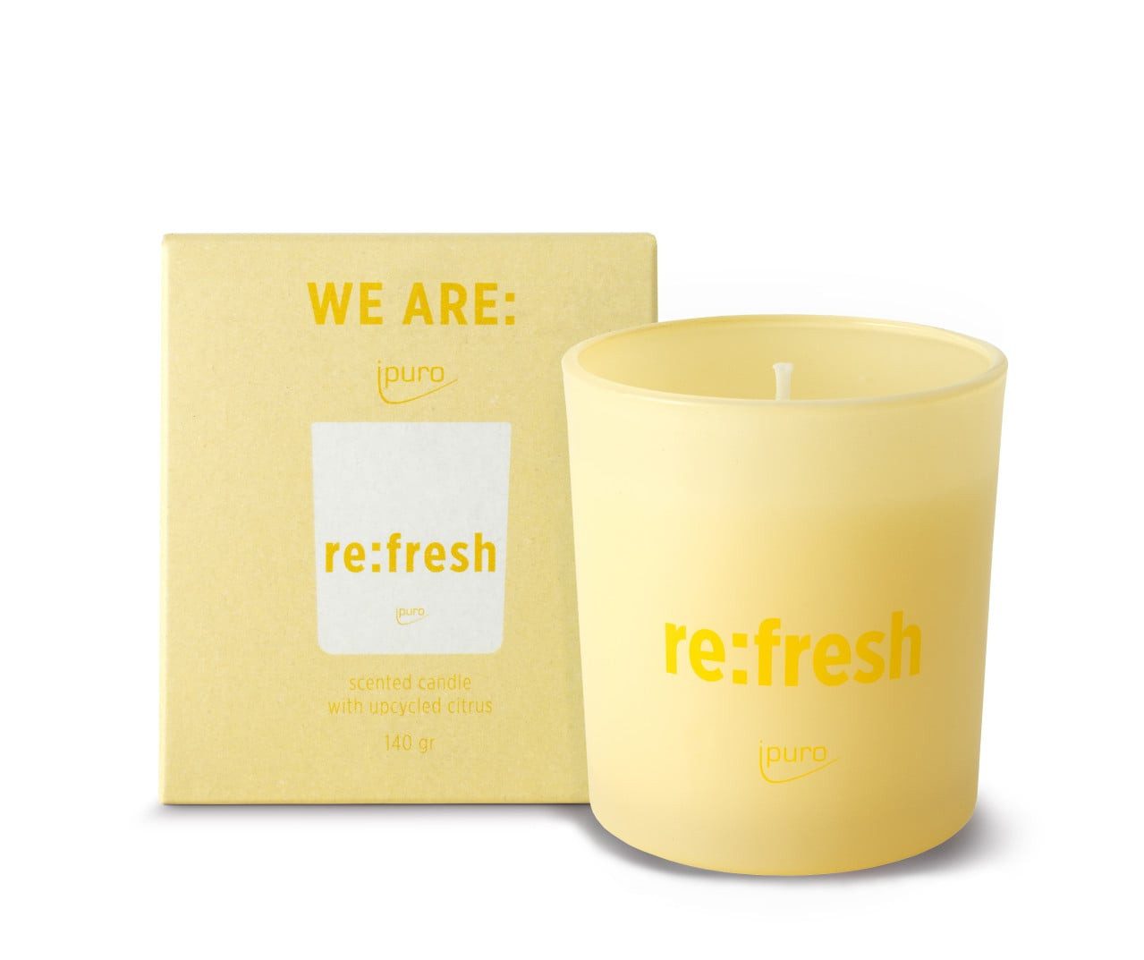 IPURO Duftkerze ipuro Duftkerze im Glas We are: re:fresh Ø 7,5 x