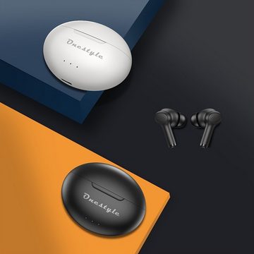 Onestyle TWS-BT-VX Plus white wireless In-Ear-Kopfhörer (Bluetooth, integriertes Mikrofon, Geräuschunterdrückung ANC, integrierter Akku)