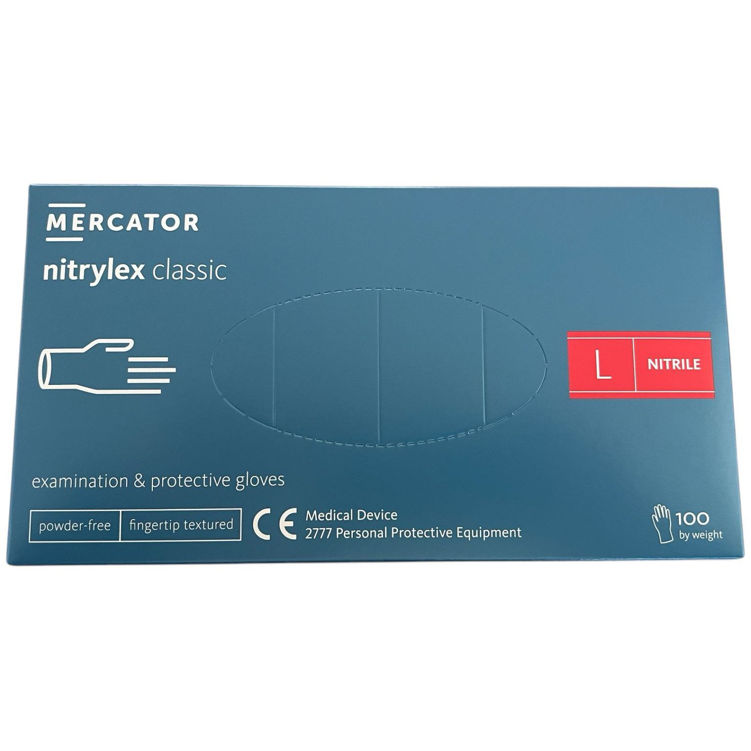 Mercator Nitril-Handschuhe Nitril Handschuhe nitrylex classic blau (100er Box)