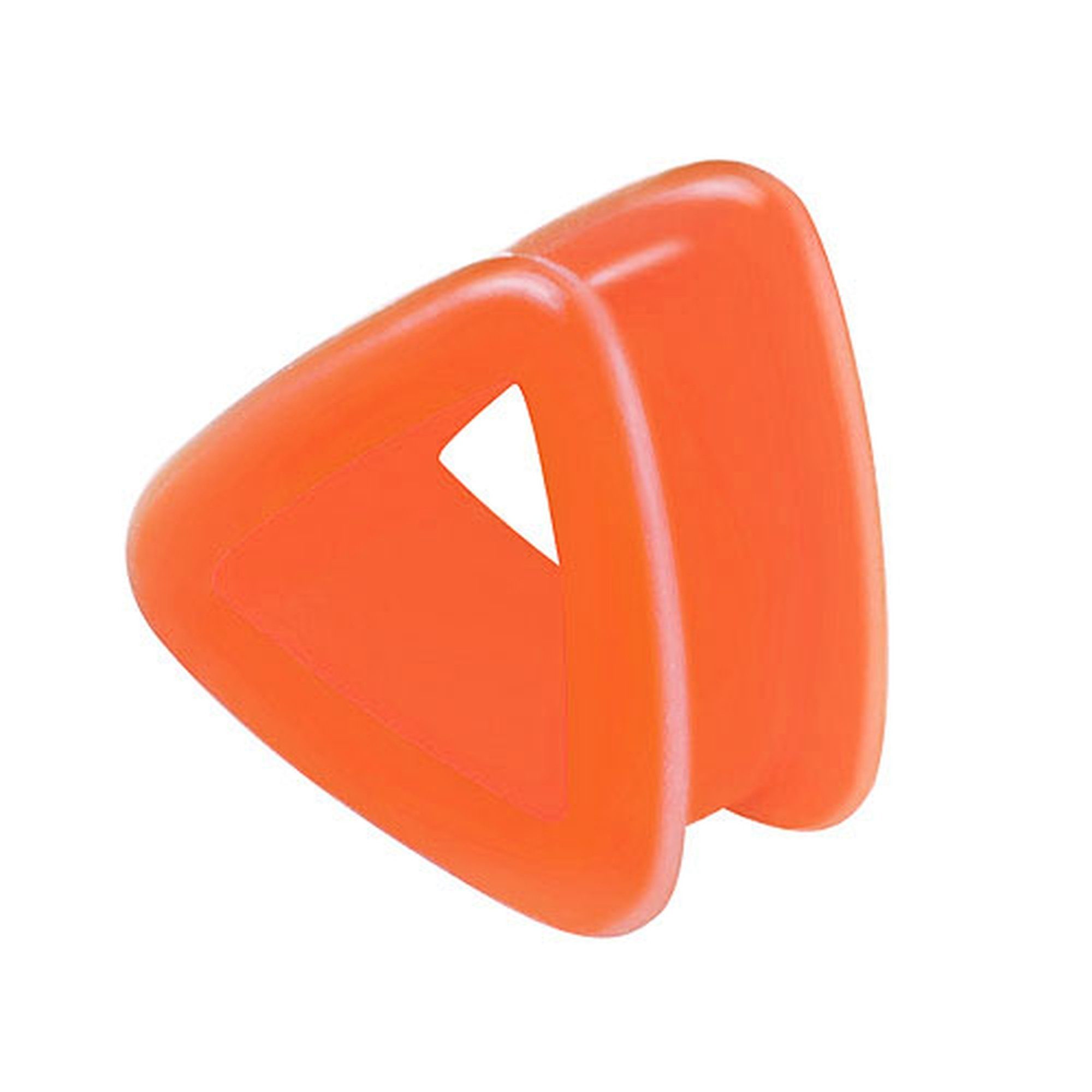 Taffstyle Plug Piercing Flexibel Ohr Plug Dreieck, Bunt Silikon Flesh Tunnel Plug Dreieck Piercing Flexibel Ohrpiercing Orange | Plugs