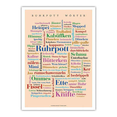 Deine Wörter Postkarte Poster Ruhrpott Wörter