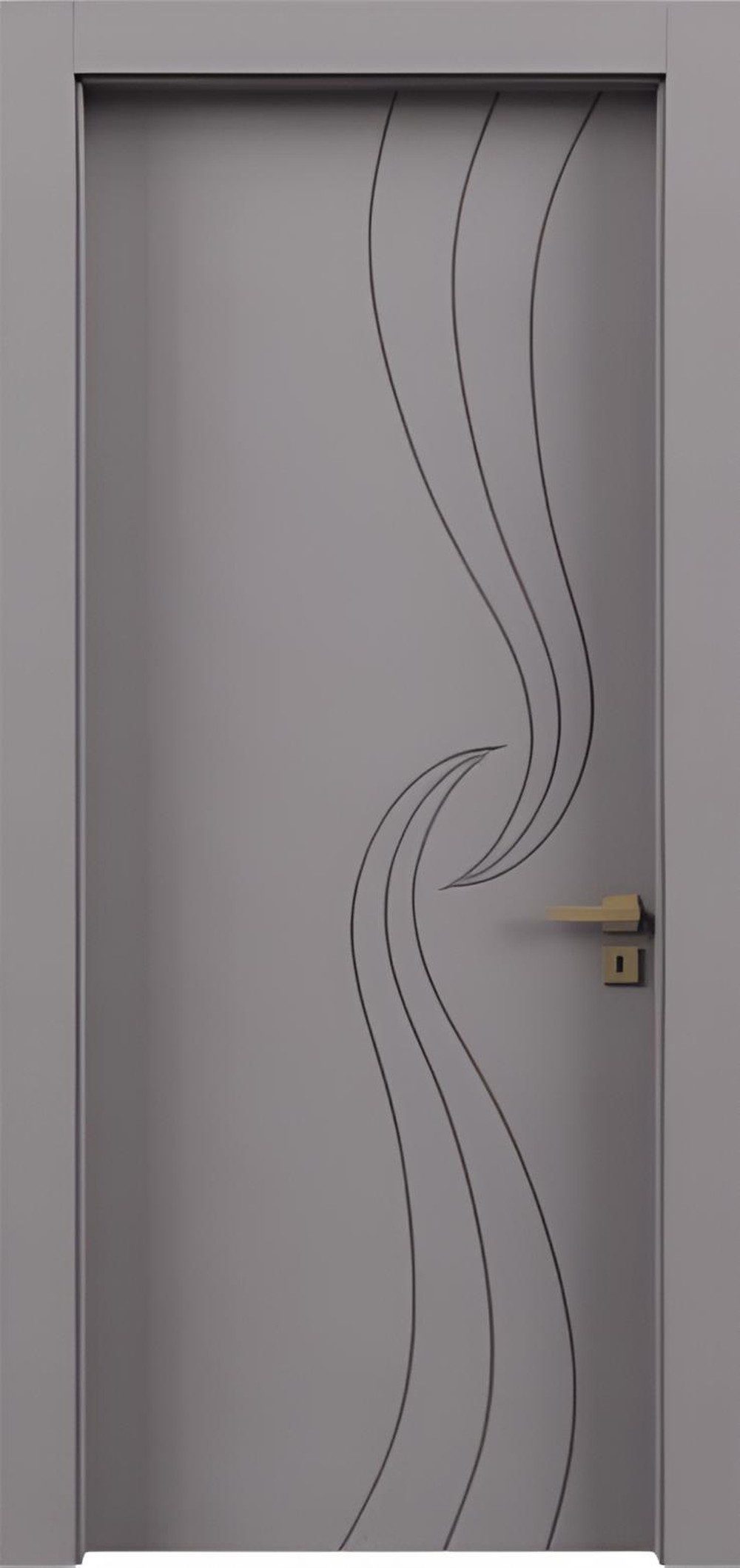 JVmoebel Zimmertür Graue Designer Innentür aus hochwertigem Material