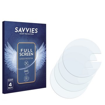 Savvies Full-Cover Schutzfolie für Rolex Datejust 36, Displayschutzfolie, 4 Stück, 3D Curved klar