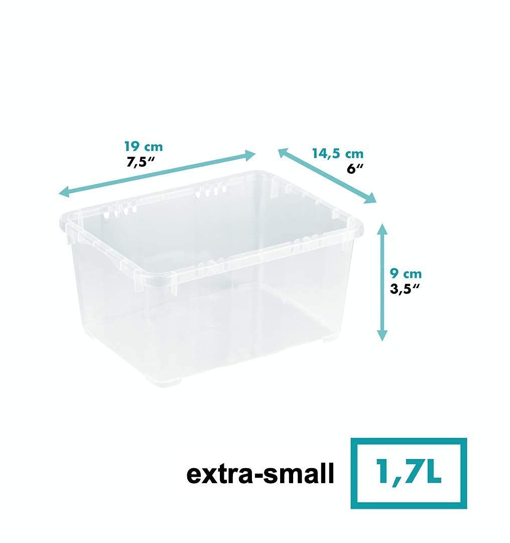 Grizzly Aufbewahrungsbox Kleine Klarsichtboxen mit Deckel, günstig online kaufen