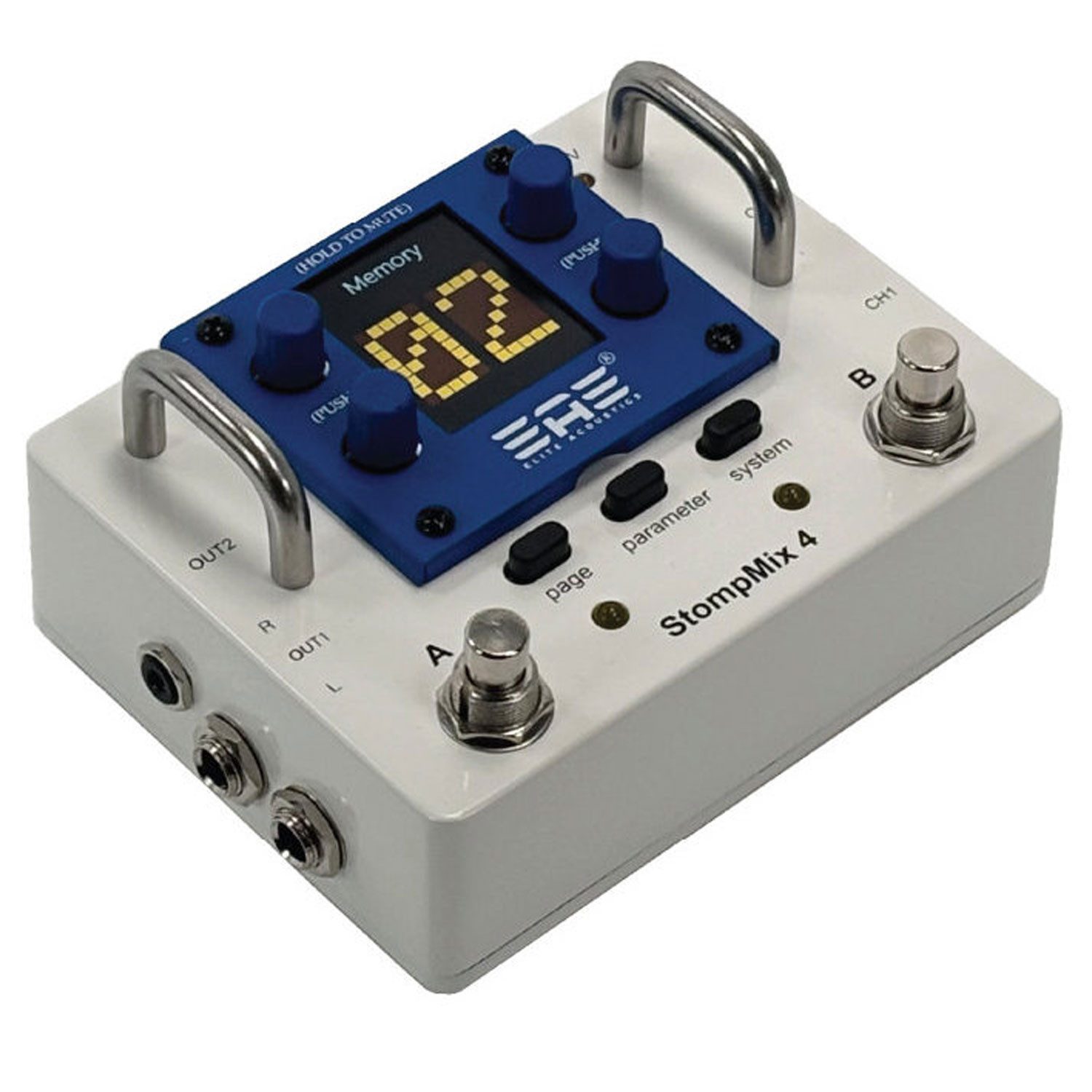 E-Gitarre Elite Acoustics Digitalmixer Stompmix X4 Weiss
