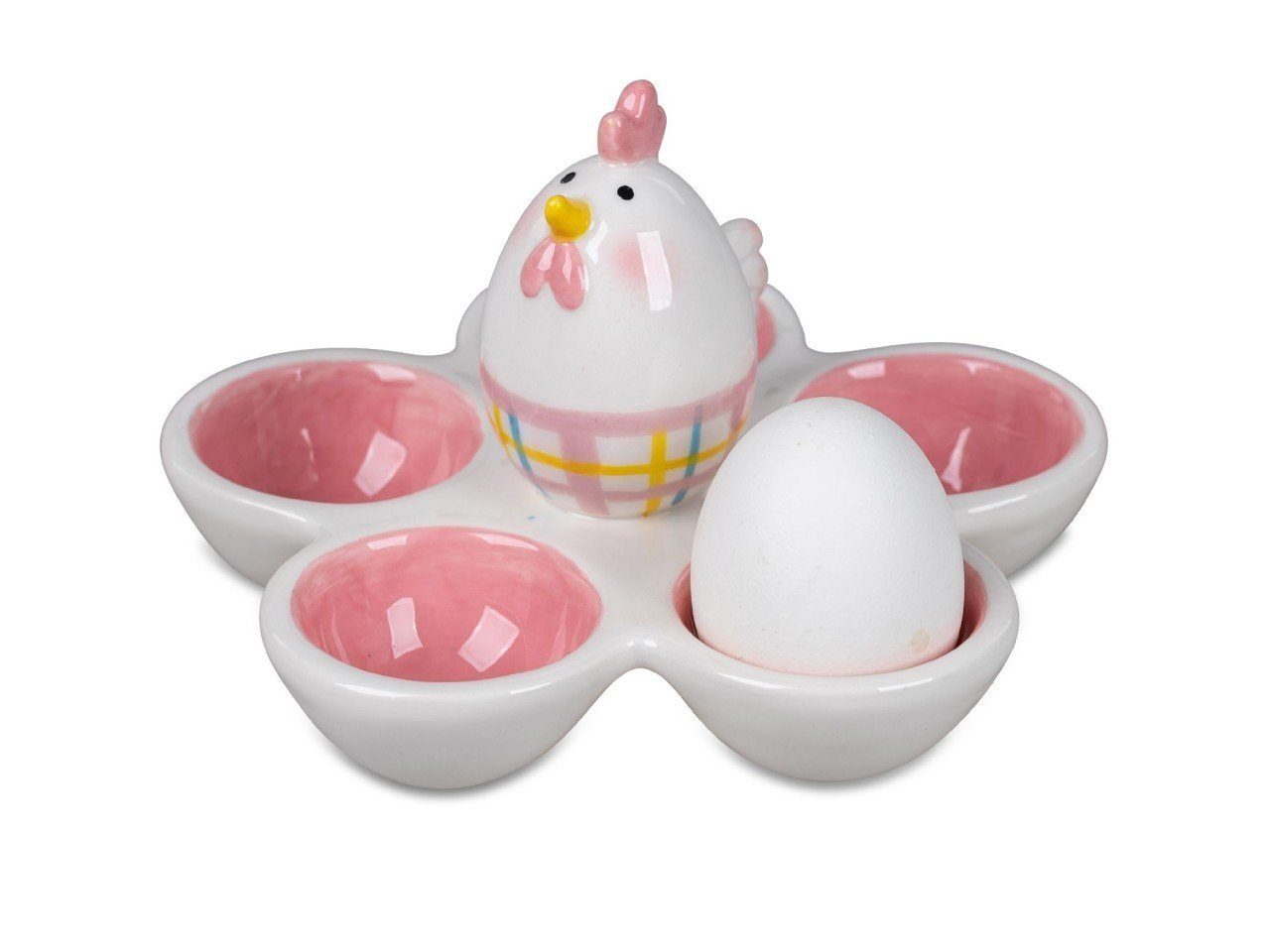 formano Eierbecher Eierbecher Huhn für Ostern, (H:10cm Ø:16cm), Steingut