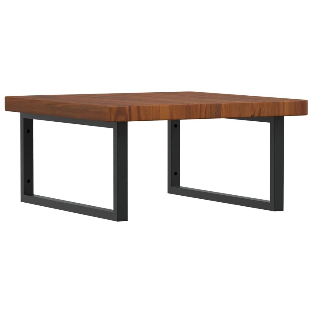 vidaXL Badezimmerspiegelschrank Waschtischplatte mit Halterung Stahl und Massivholz Eiche (1-St)