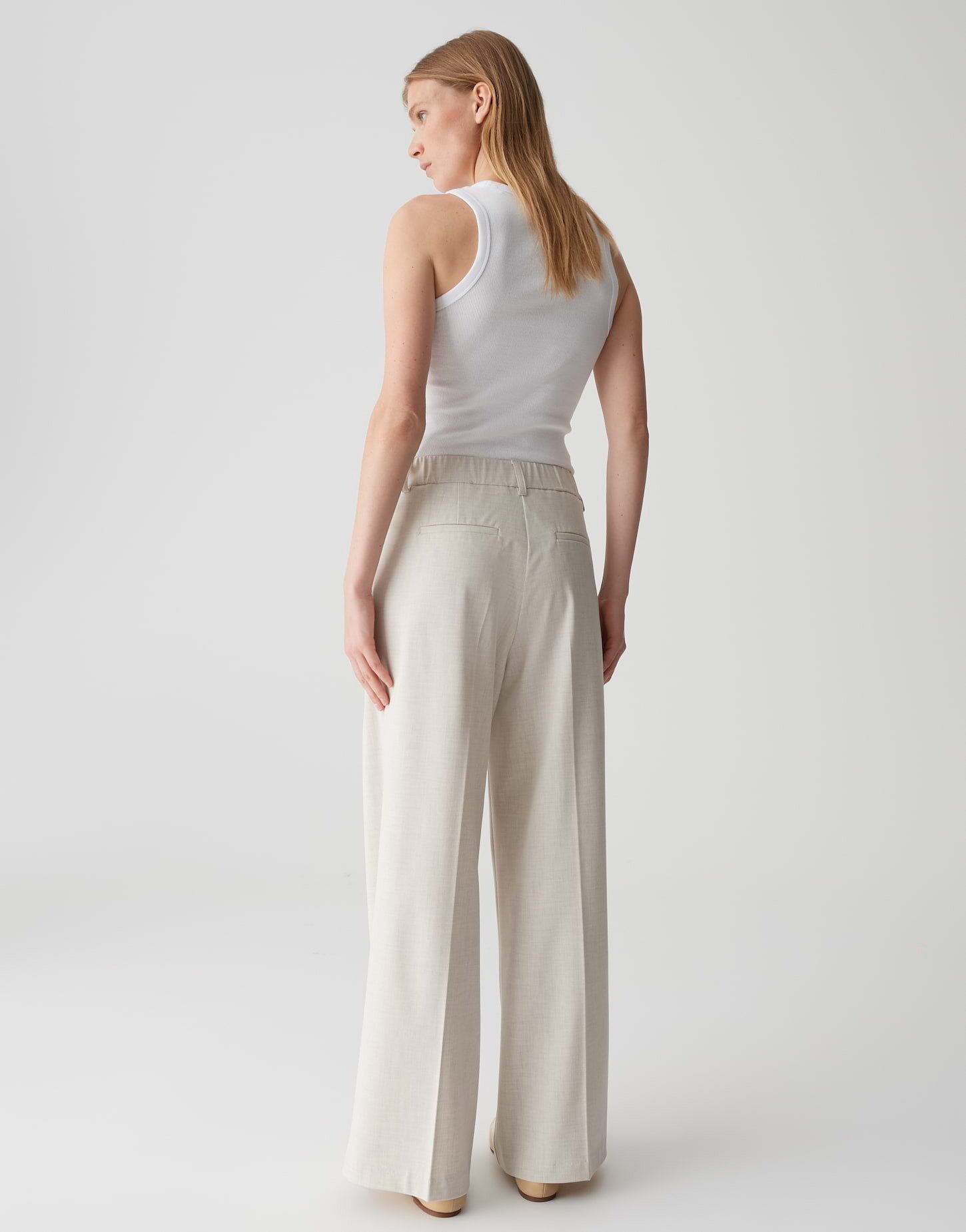 OPUS PANTS Stoffhose MOIRA SOUL mit Komfortbund Long, französische Taschen, Bundfalten