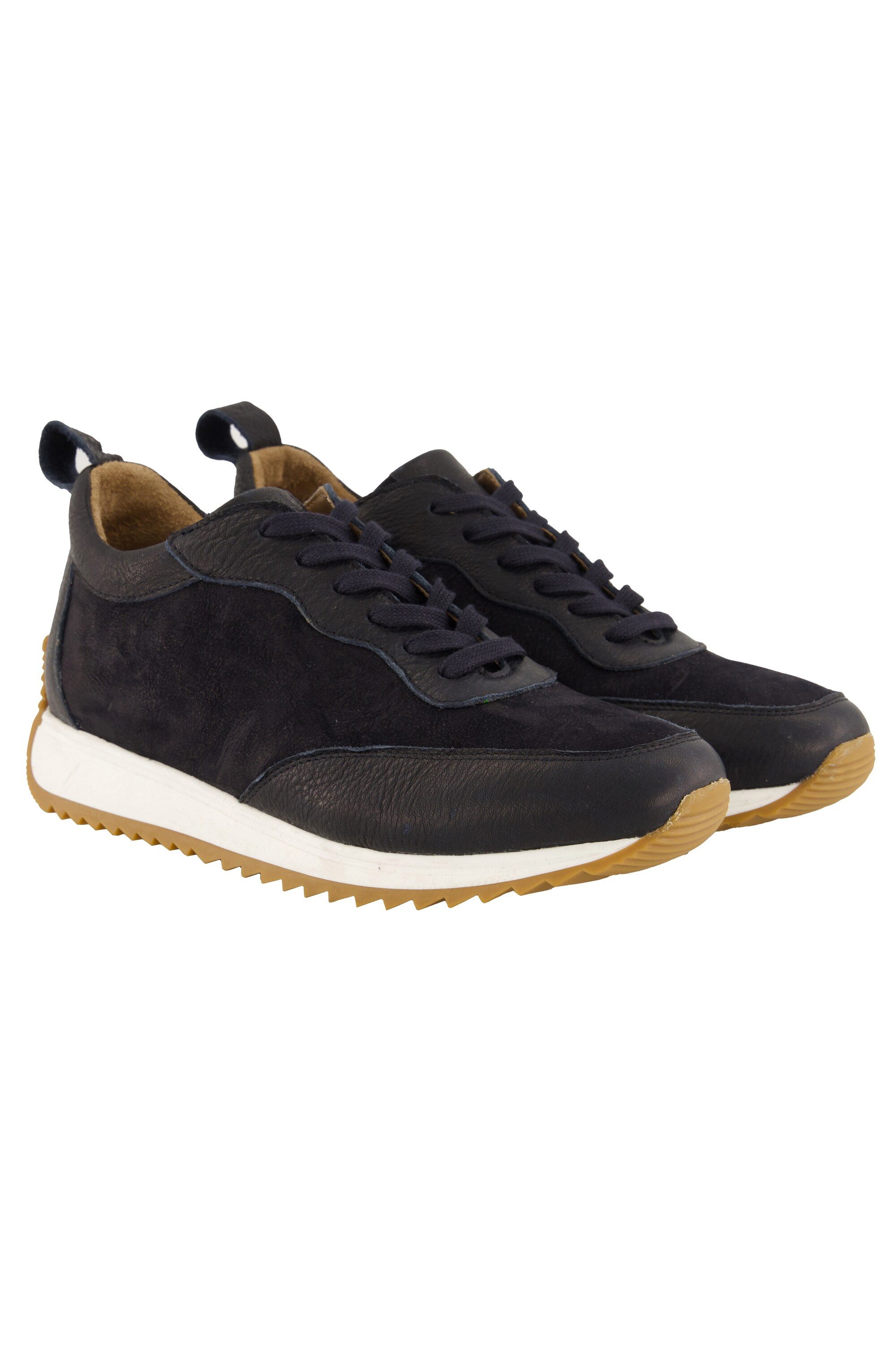 Ulla Popken Leder-Sneaker Ledermix Wechselfußbett Weite H Schnürschuh
